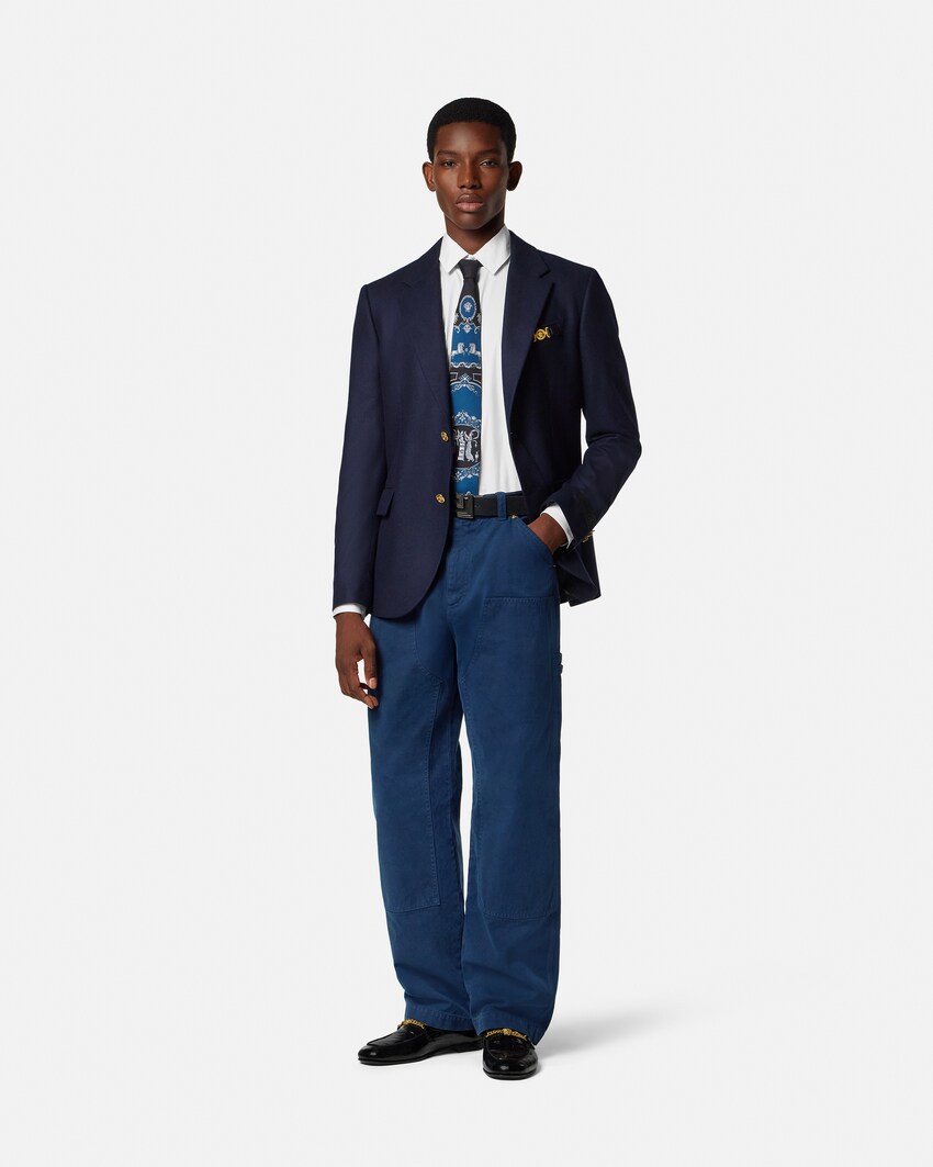 Overdyed Canvas Carpenter Pants Blue 2