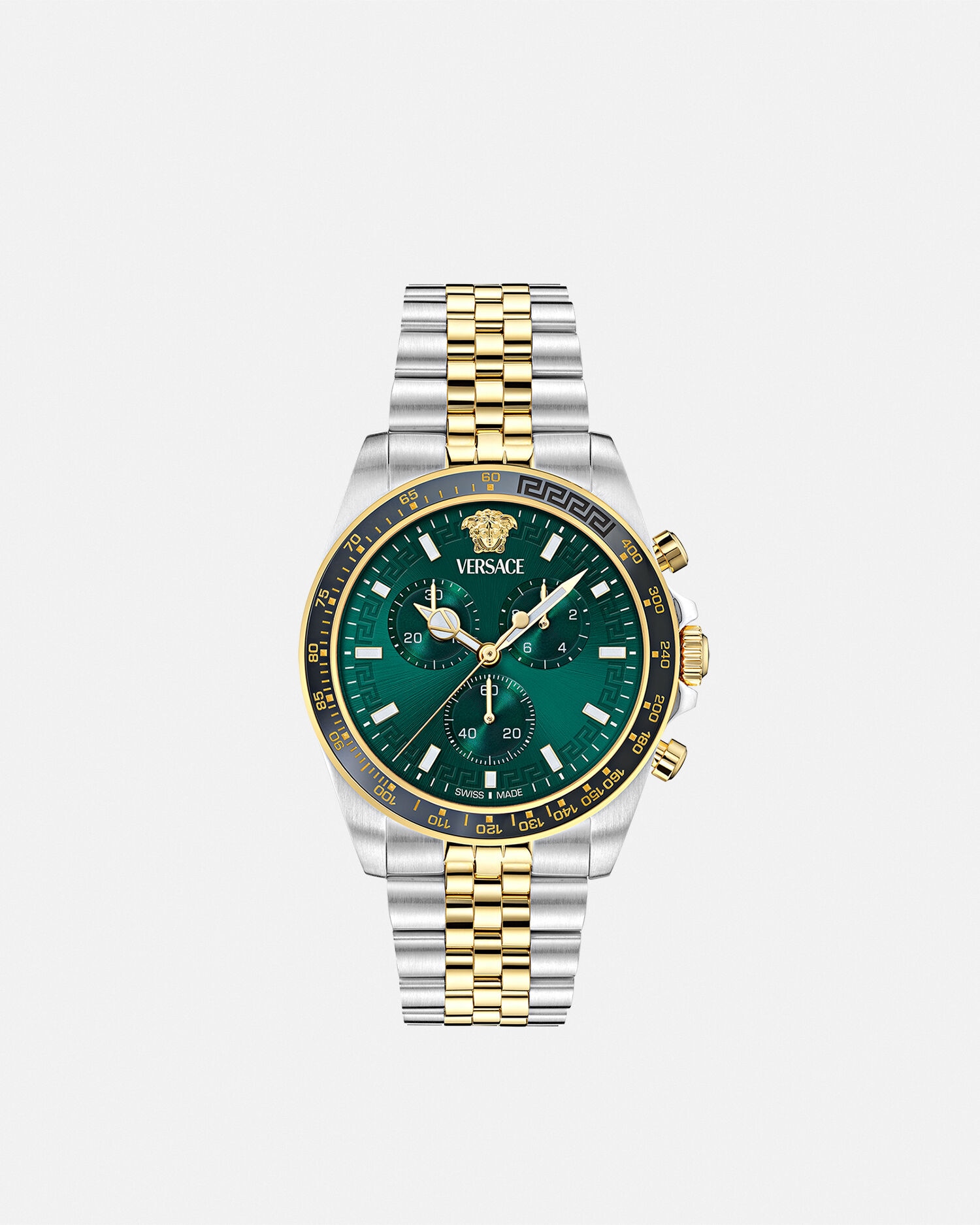 贈り物 Greca Chrono Wave Watch Silver,Green | VERSACE US エレキギター