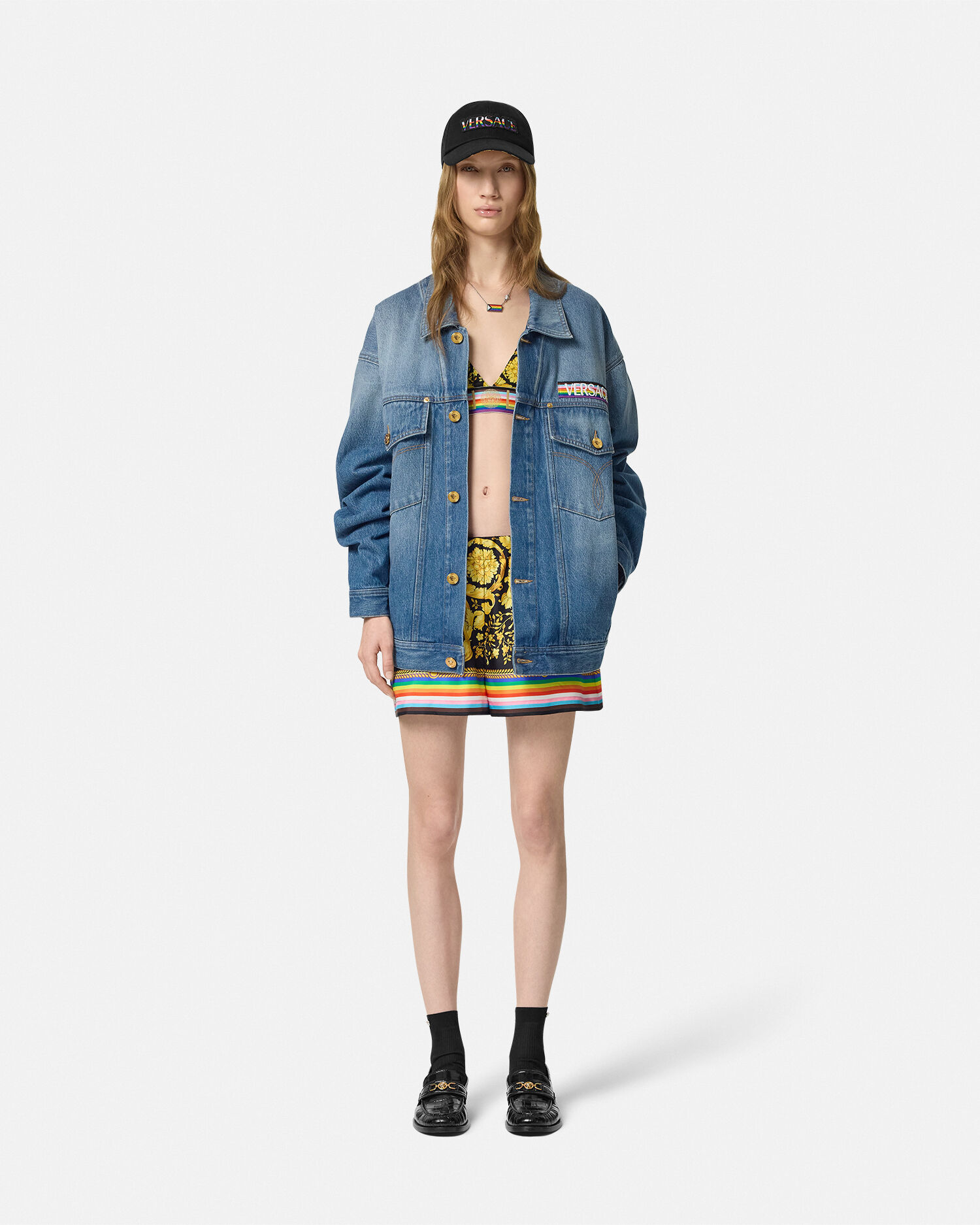 Denim jackets with cap clearance