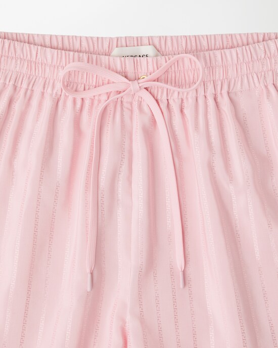 Jacquard Cotton-Silk Shorts Pink 2