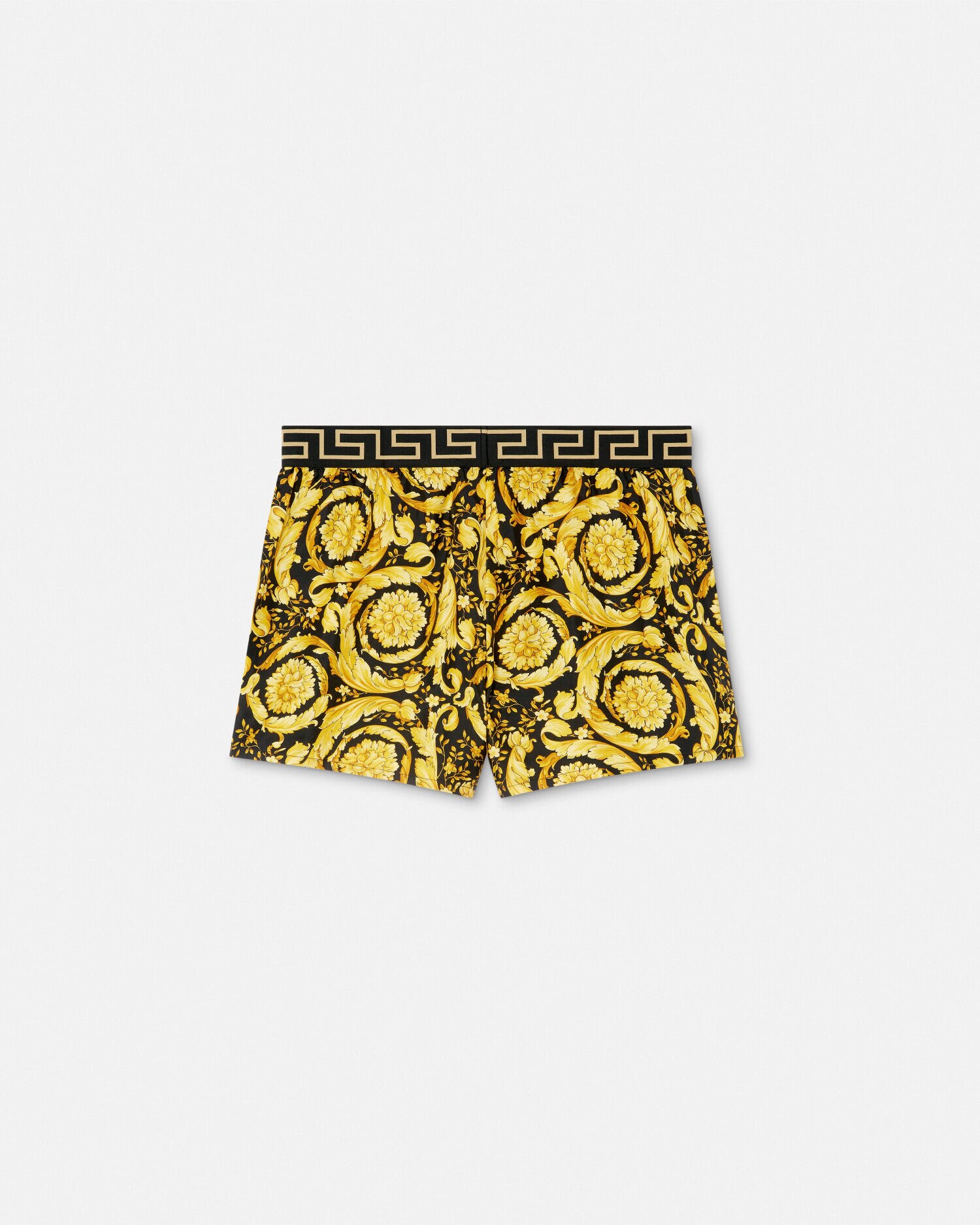 商品画像：Barocco Silk Pajama Shorts Black,Print | VERSACE CA 5