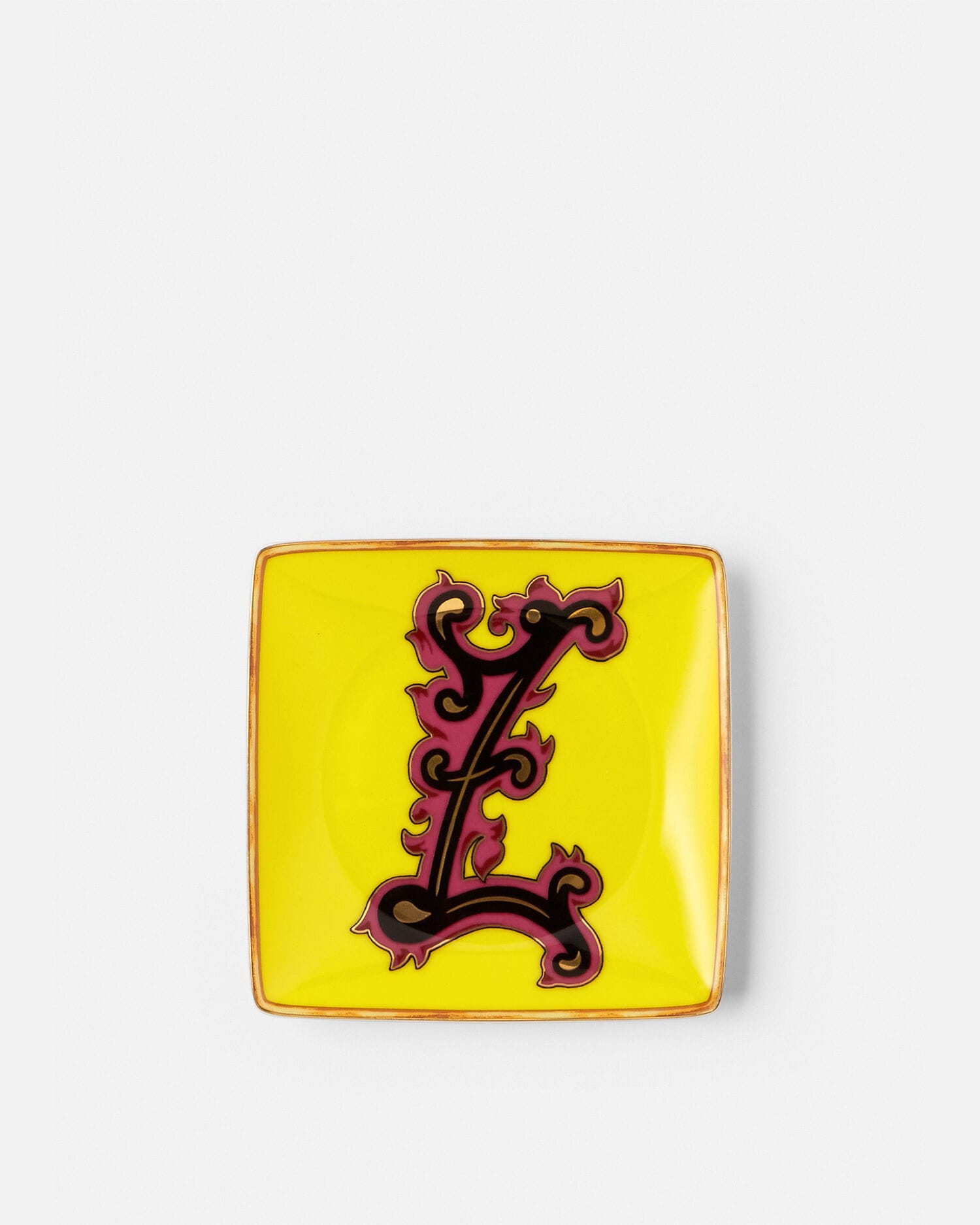 Versace Alphabet Z Small Square Plate 12 cm Print | VERSACE UK