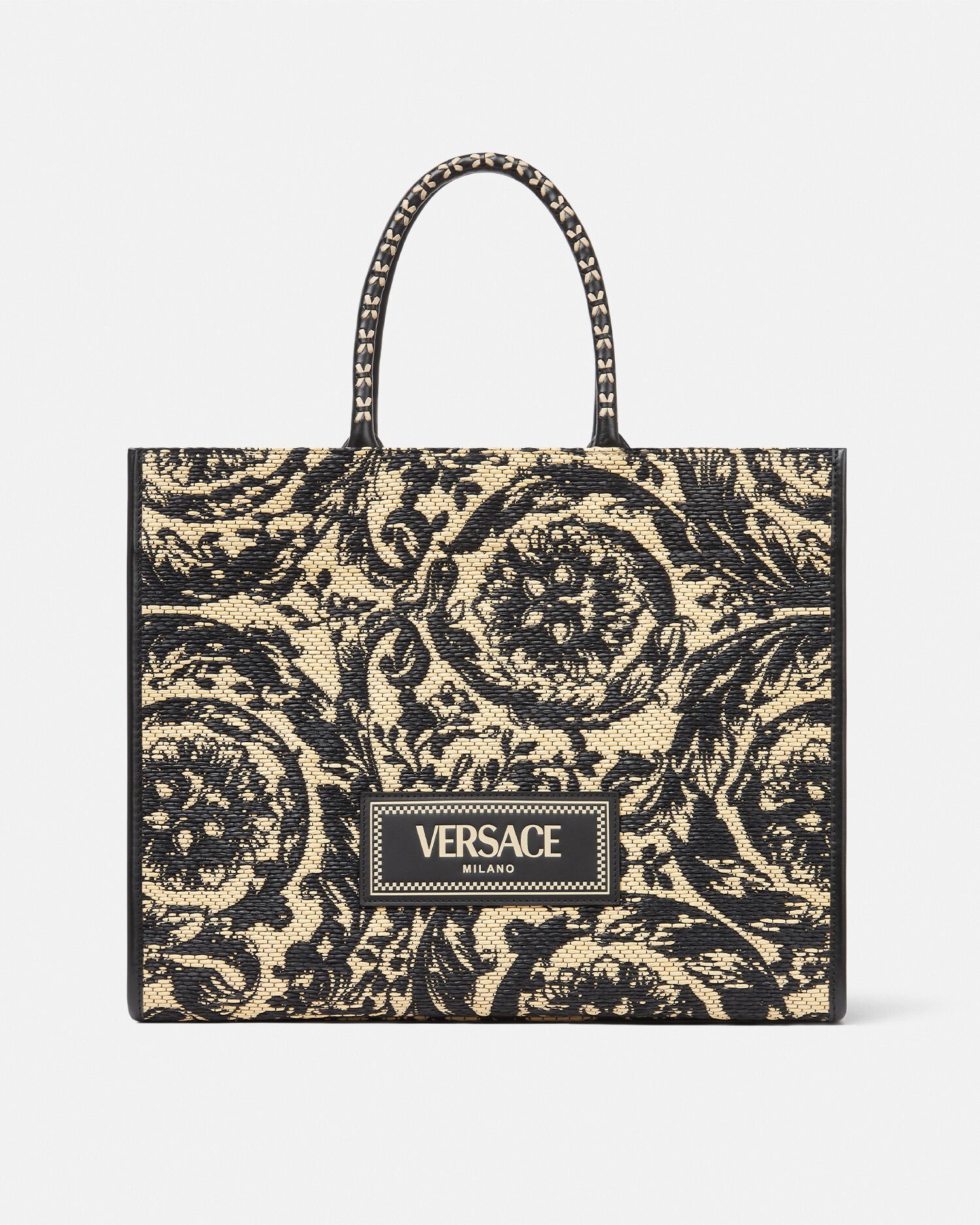 GroBe Barocco Athena Tote Bag aus Bast