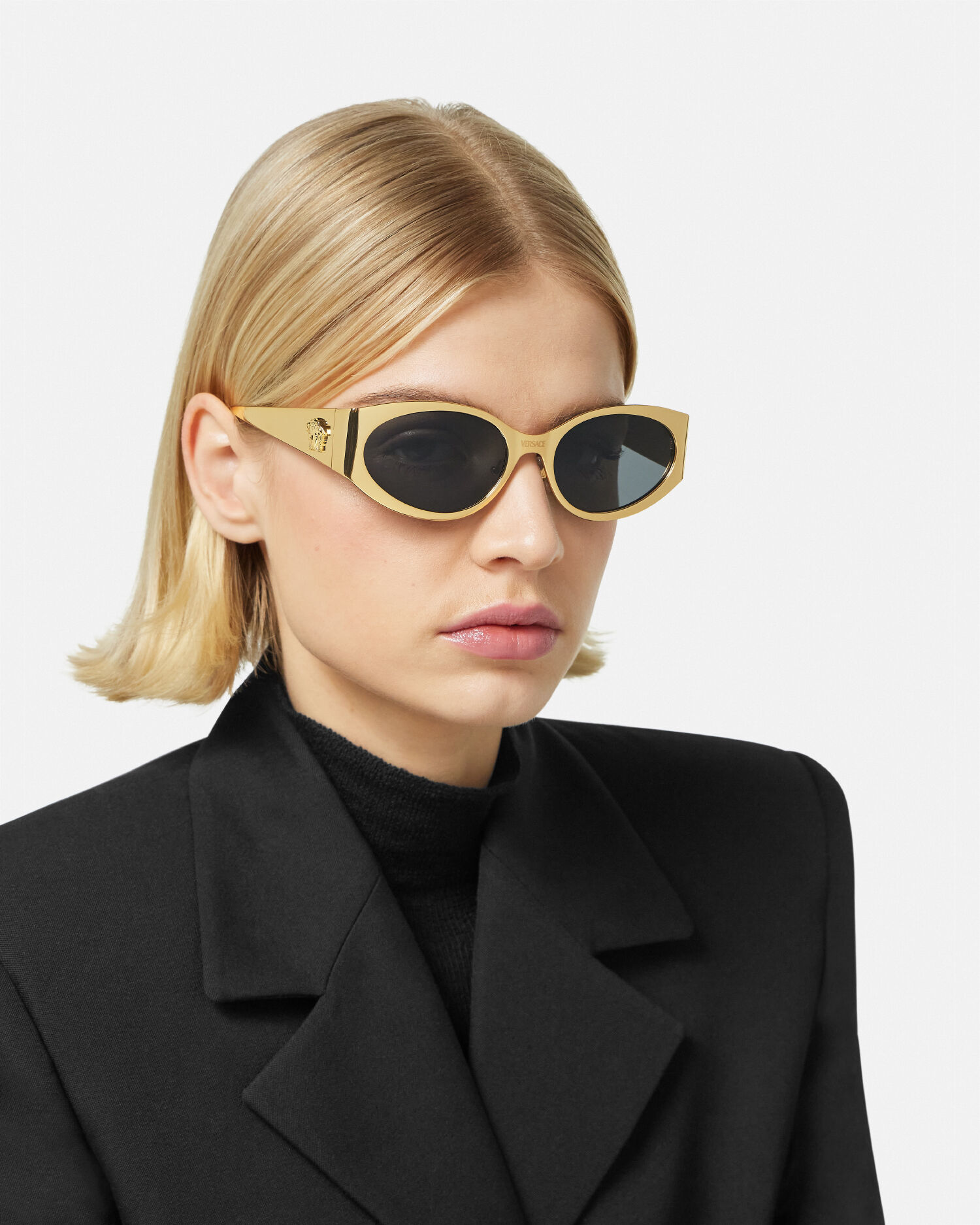 Versace oval glasses discount