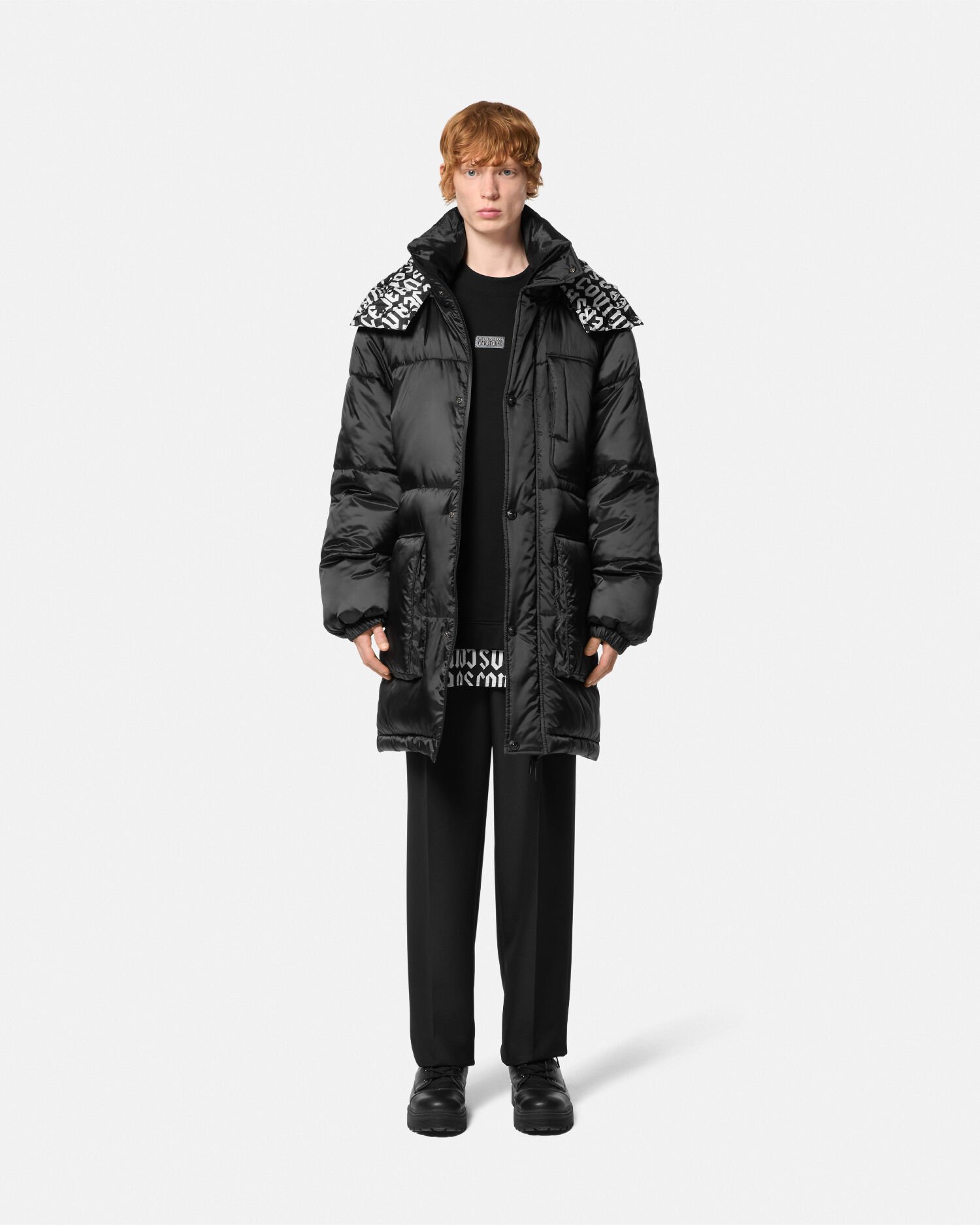 Logomania Puffer Parka VERSACE