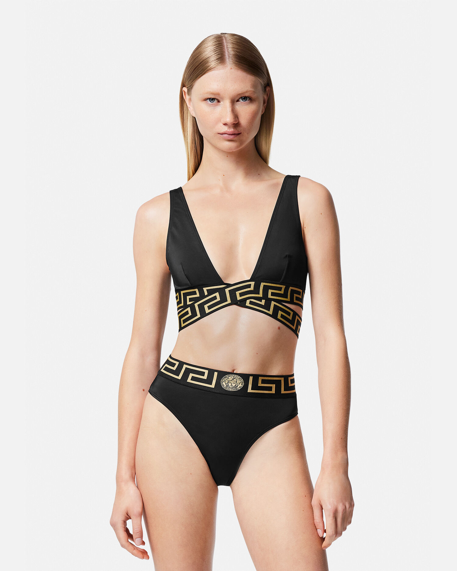 Black versace bikini sale