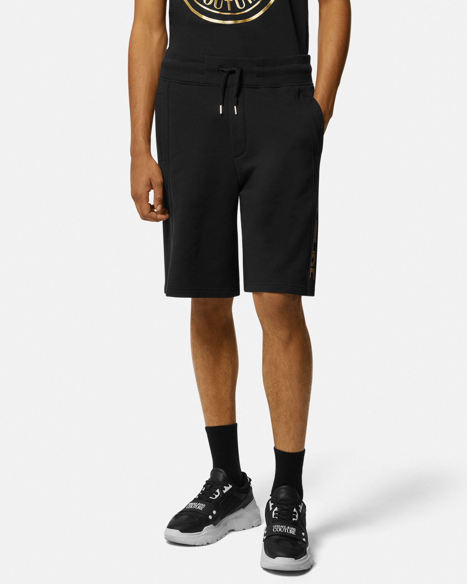 Versace black shorts top