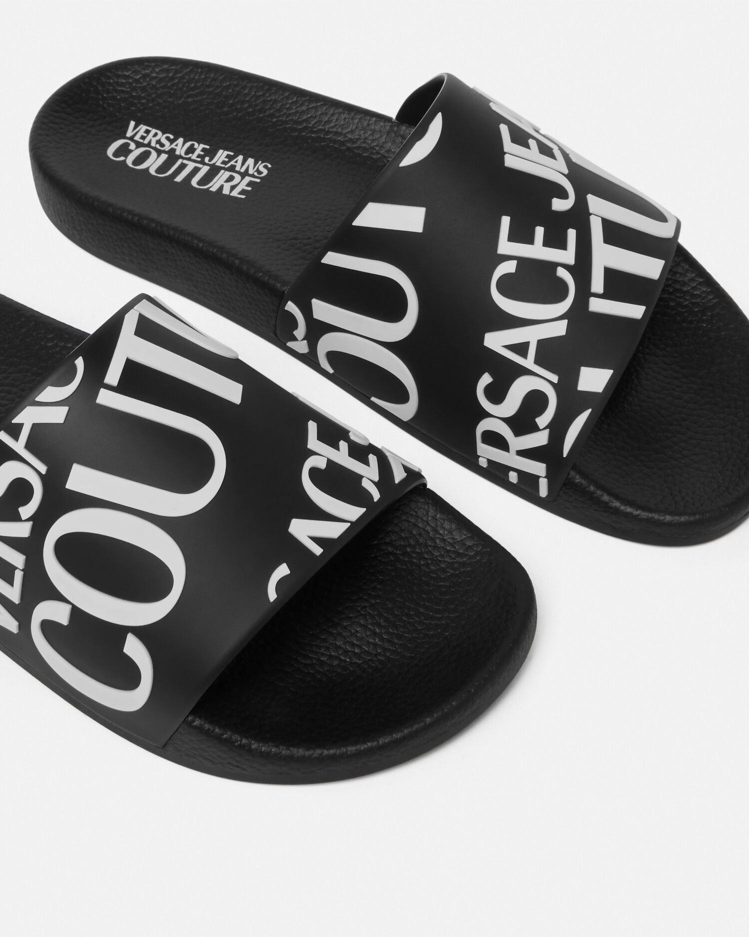 Versace sliders black online