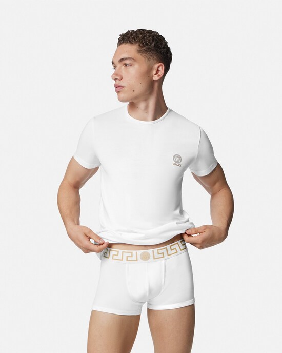 Versace Boxershorts aus Baumwolljersey im 3er-Pack schwarz+wei&szlig; 2