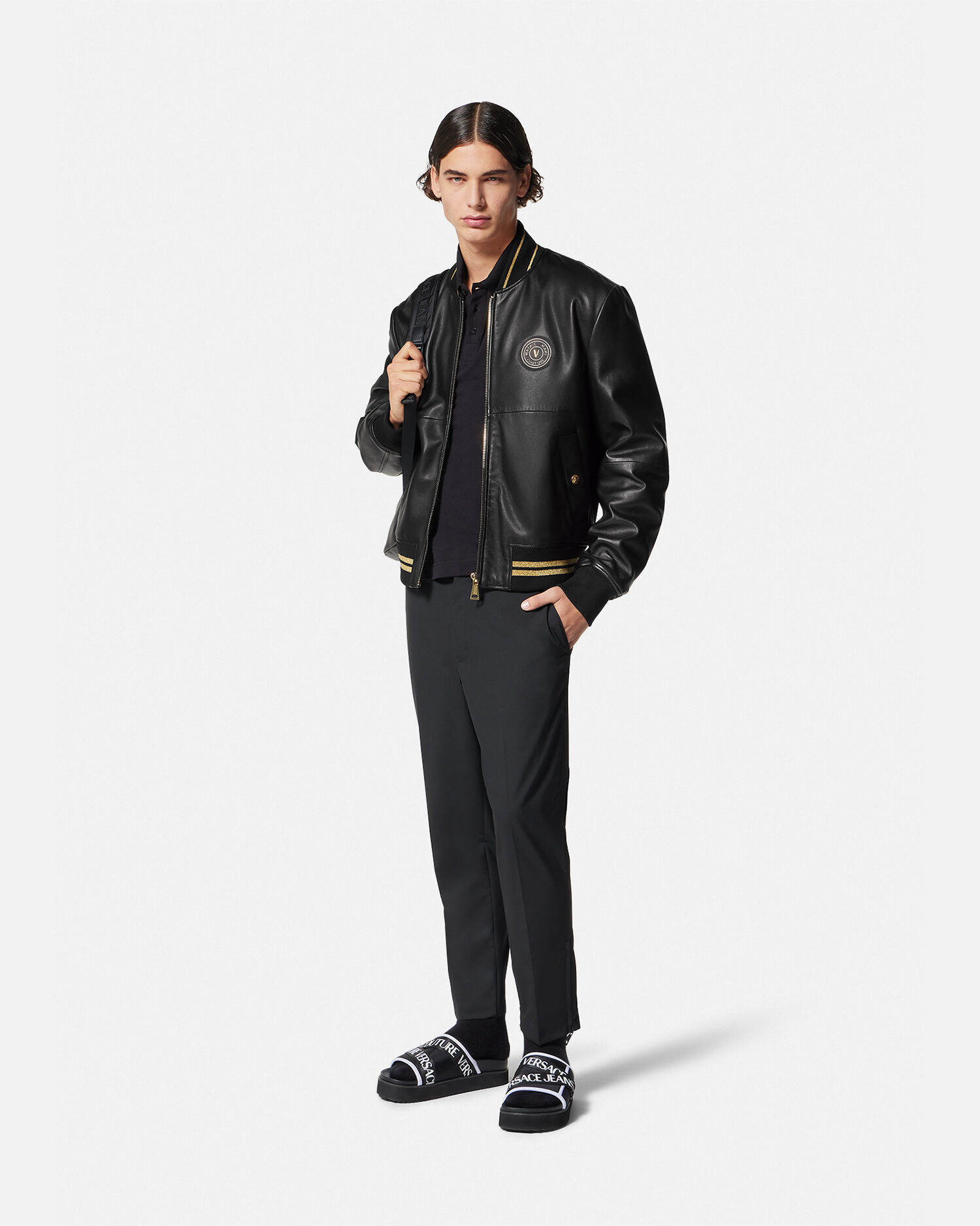 Versace black jacket online