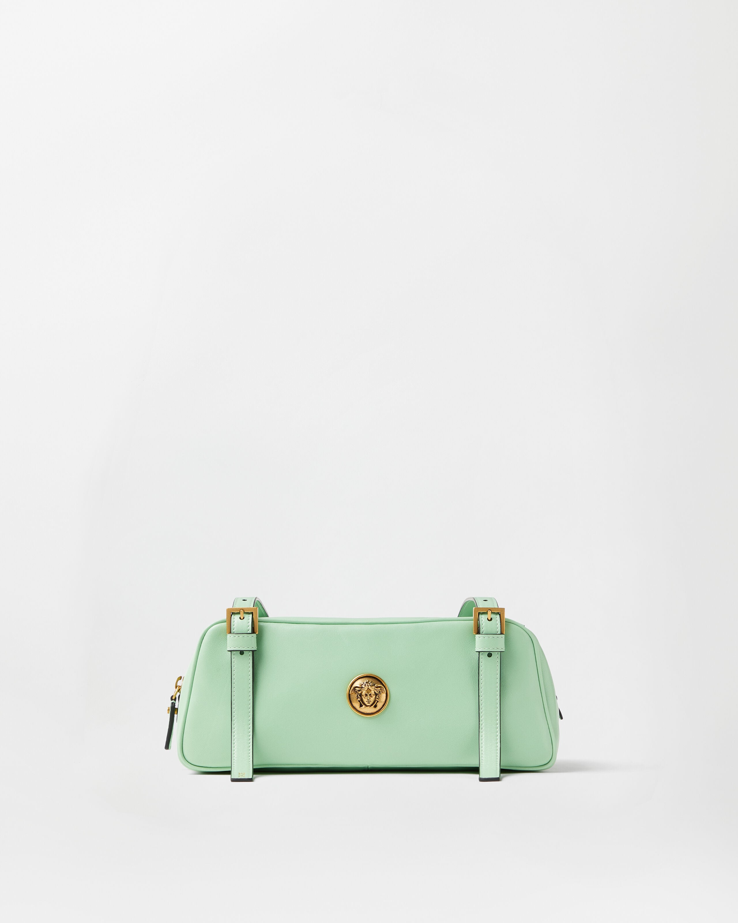 Emblème Nappa Bowling Bag Green | VERSACE US