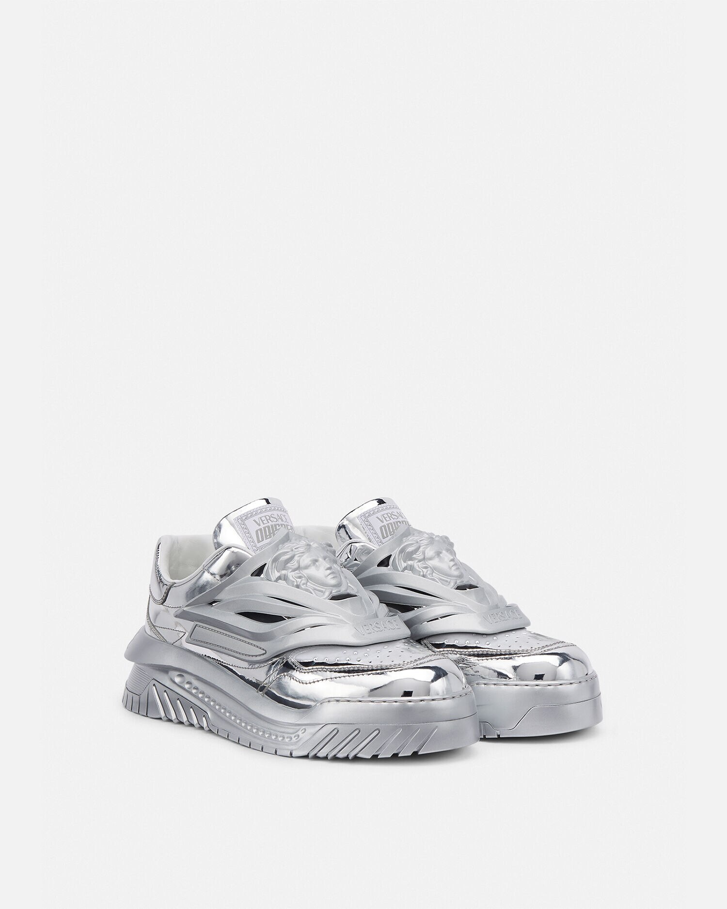 Versace best sale silver sneakers