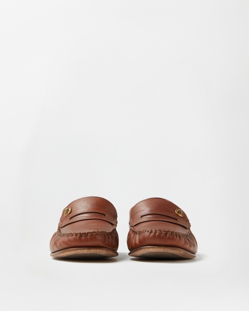 Guanto Leather Moccassins Brown 4