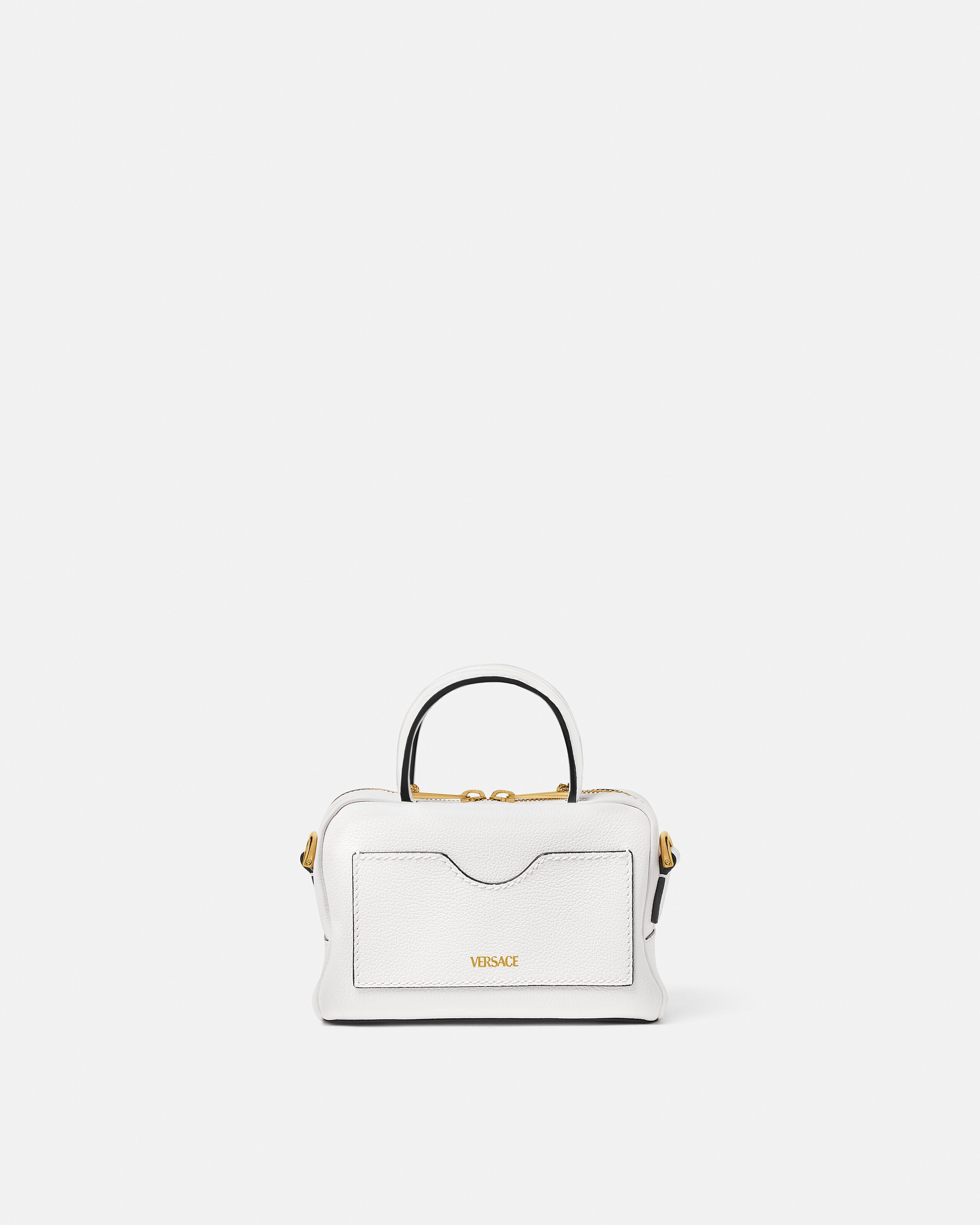 La Medusa Leather Mini Boston Bag | VERSACE US