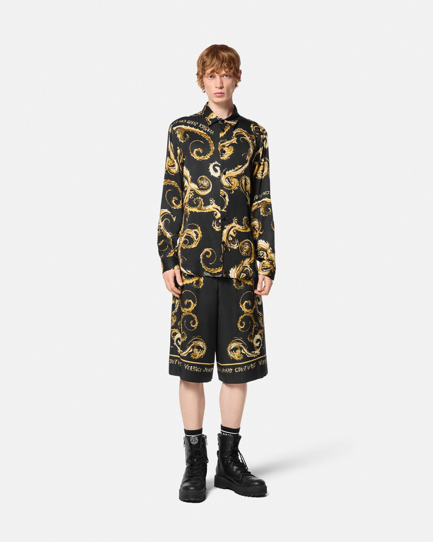 Chemise coupe classique Chromo Couture VERSACE