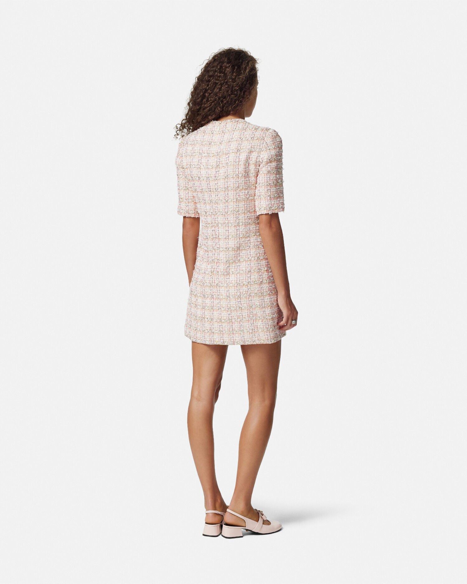 Tweed A-line Mini Dress | VERSACE Tweed A-line Mini Dress | VERSACE