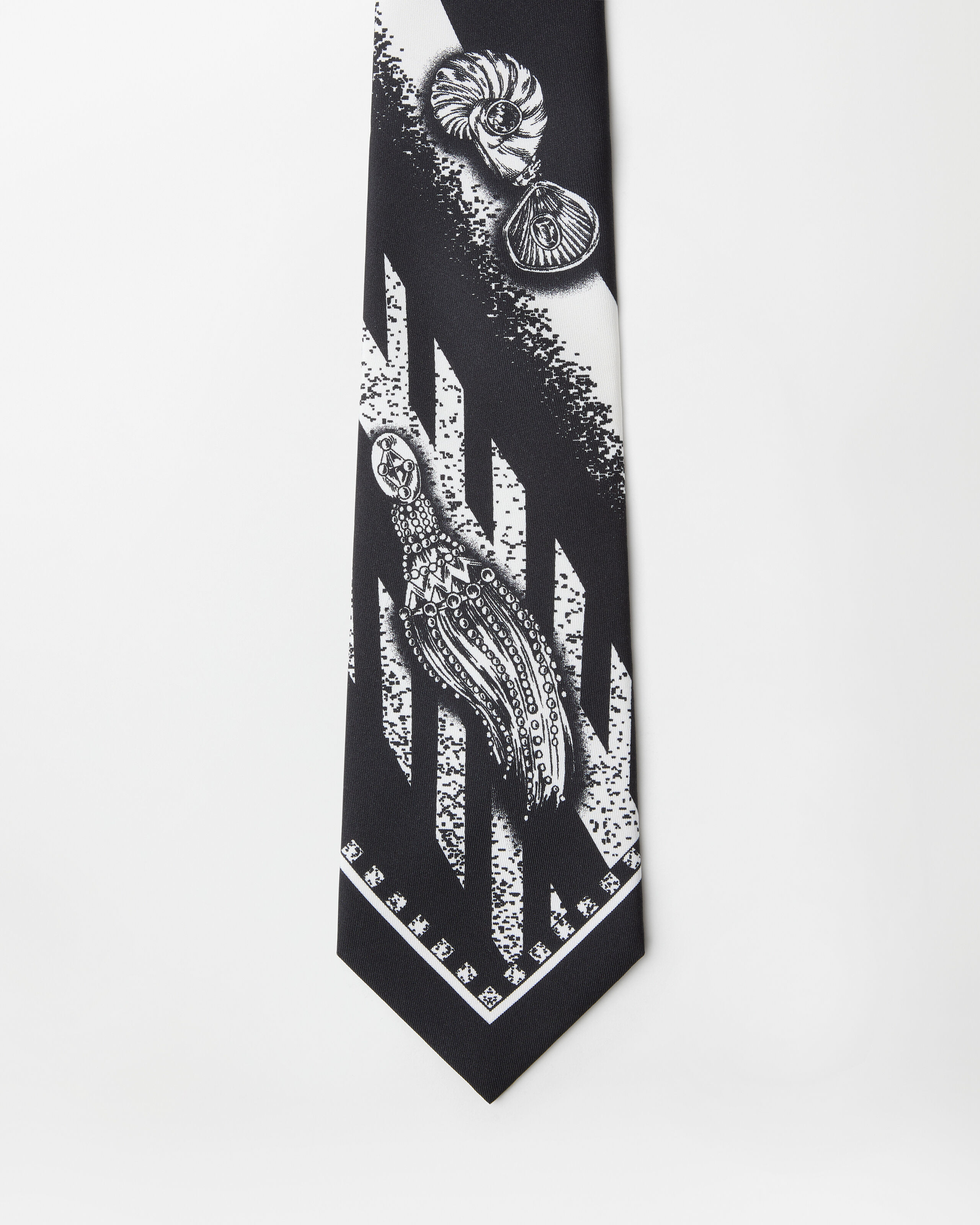 Versace printed silk twill tie