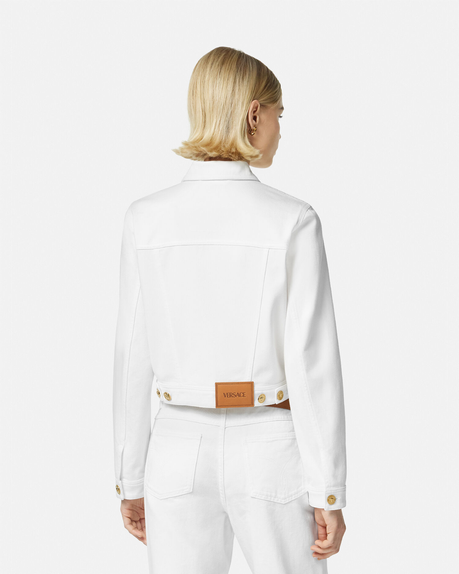 Veste en denim Blanc VERSACE