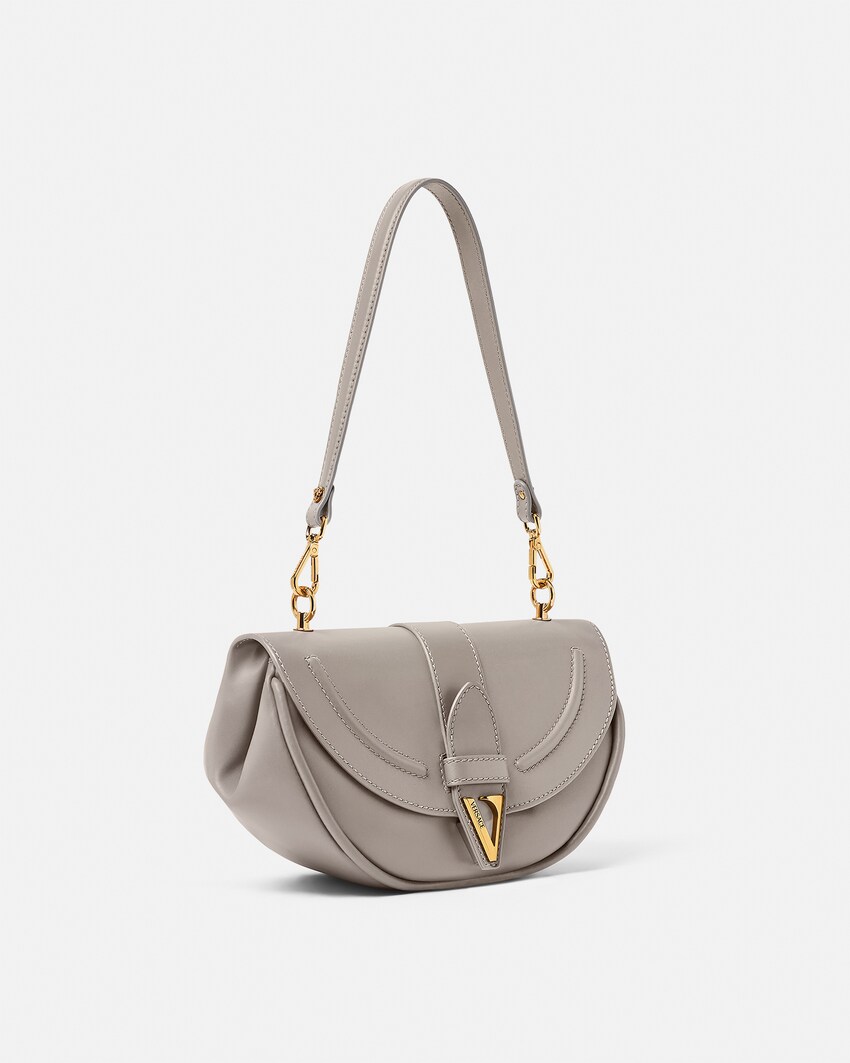 Virtus Schultertasche aus Leder Grau 2