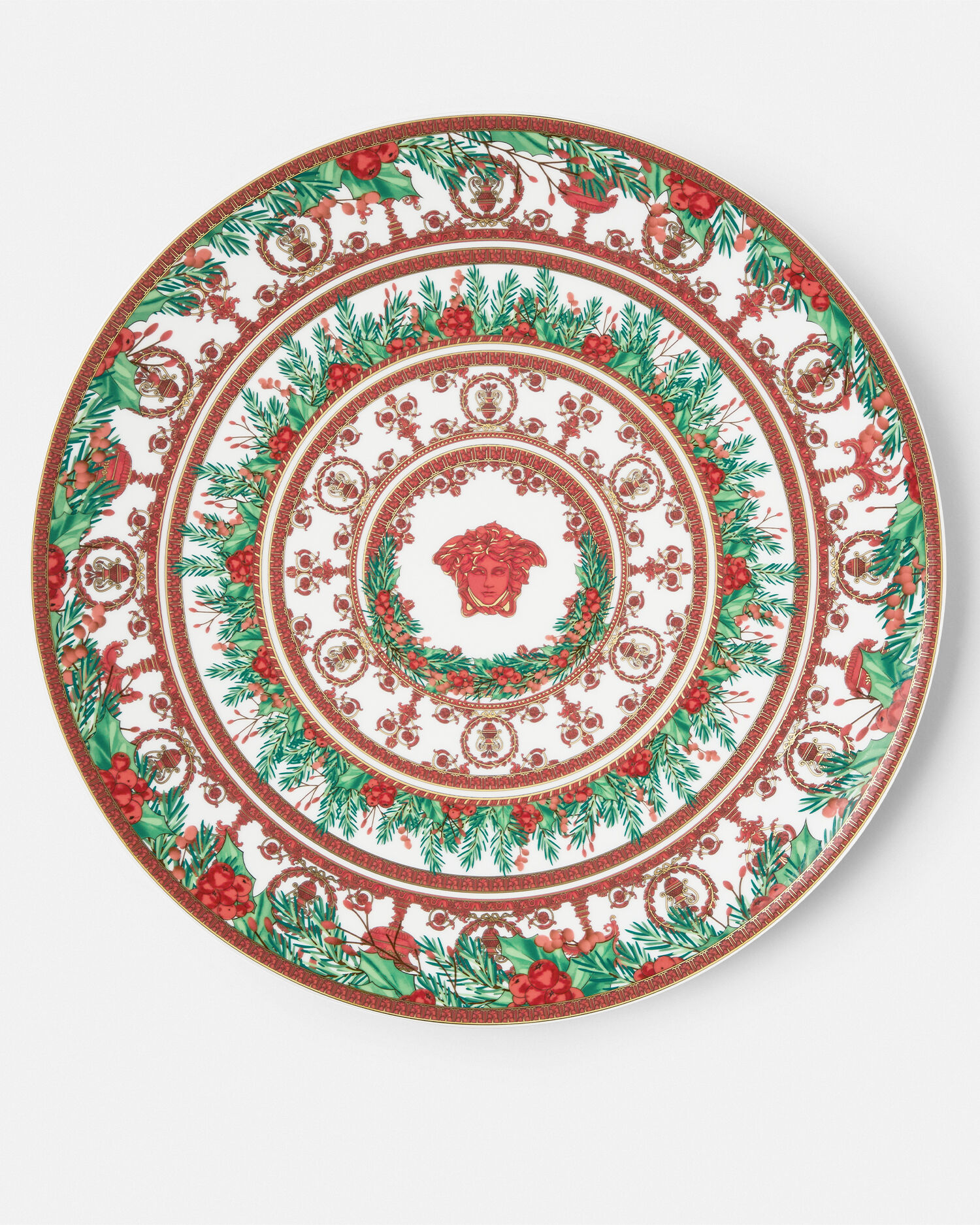 Medusa Garland Holiday Plate 13"