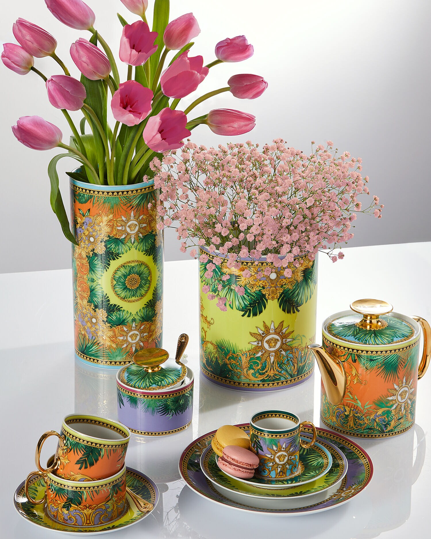 Jungle Animalier Tea Cup \u0026 Saucer Print | VERSACE