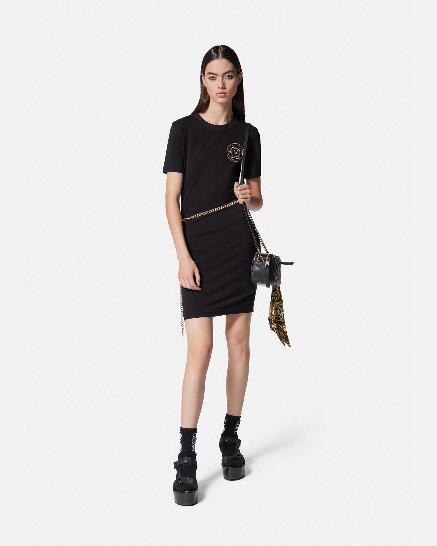 Versace print 2024 shirt dress