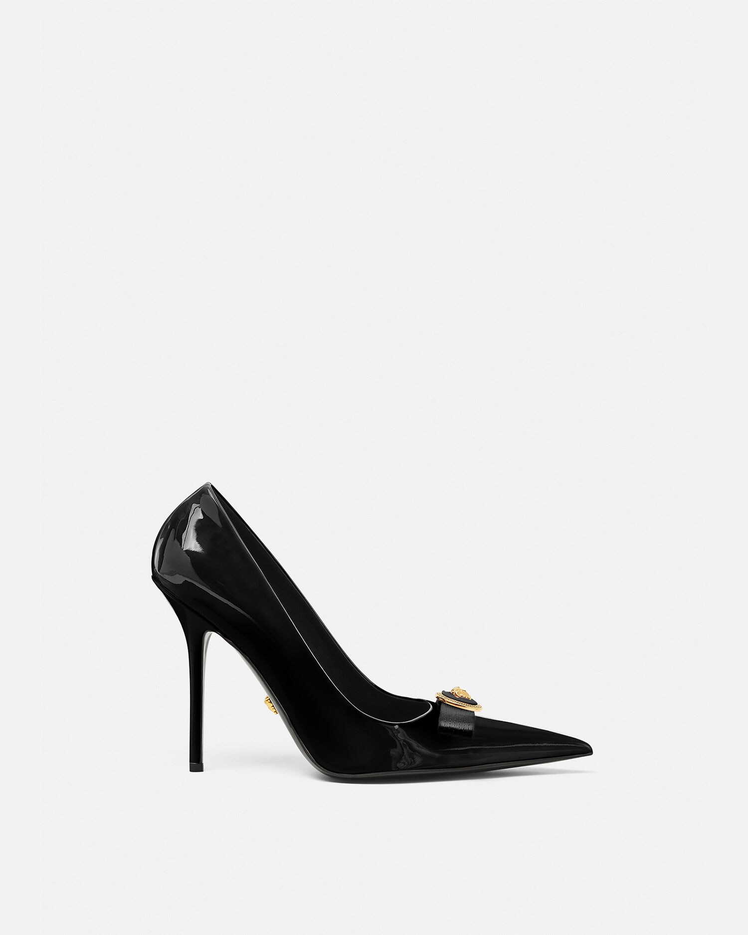 靴 original ribbon glitter pumps (black)