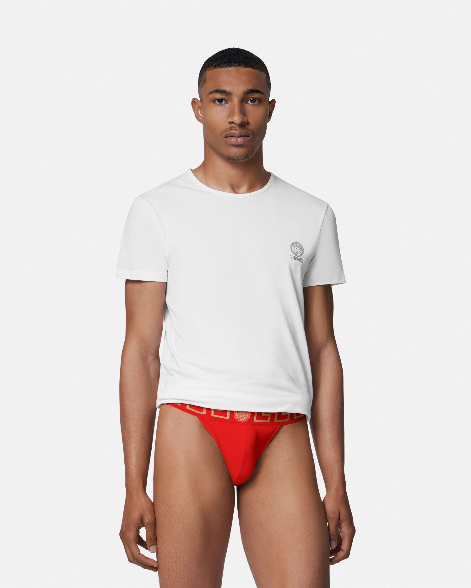 Cotton-Jersey Jockstrap Red | VERSACE US Cotton-Jersey Jockstrap Red | VERSACE US