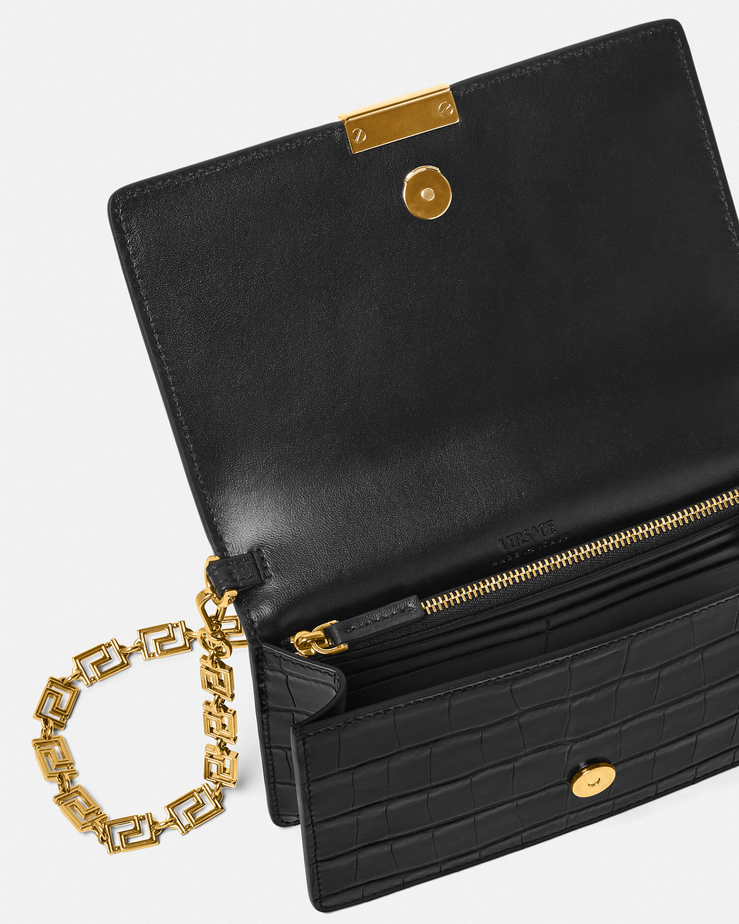 Croc Effect Greca Goddess Mini Bag