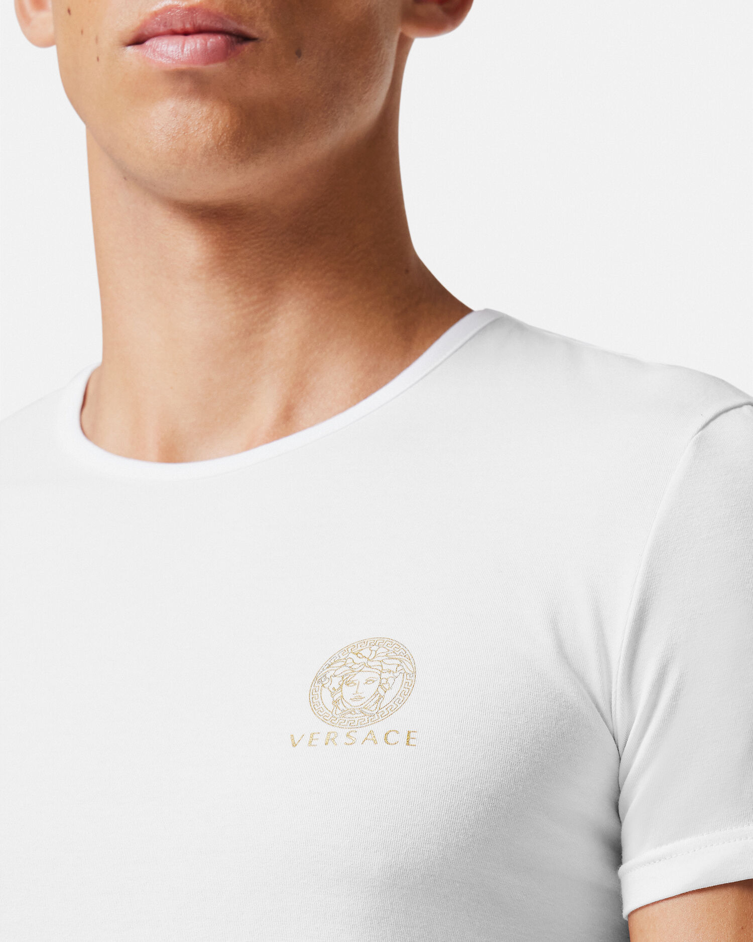 Versace medusa white t deals shirt