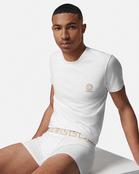 Versace Boxershorts aus Baumwolljersey wei&szlig; 2