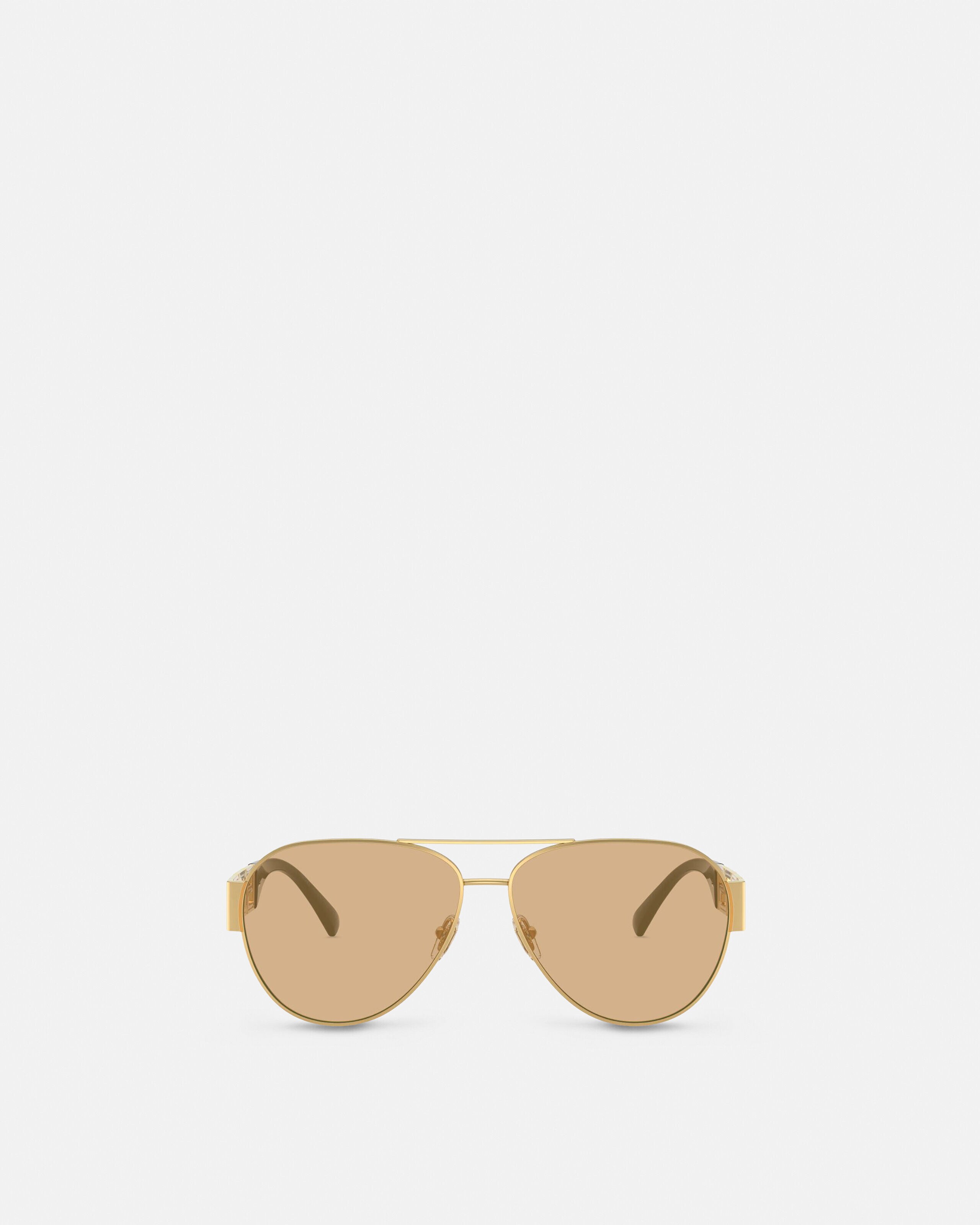 Greca Pilot Sunglasses Gold | VERSACE US