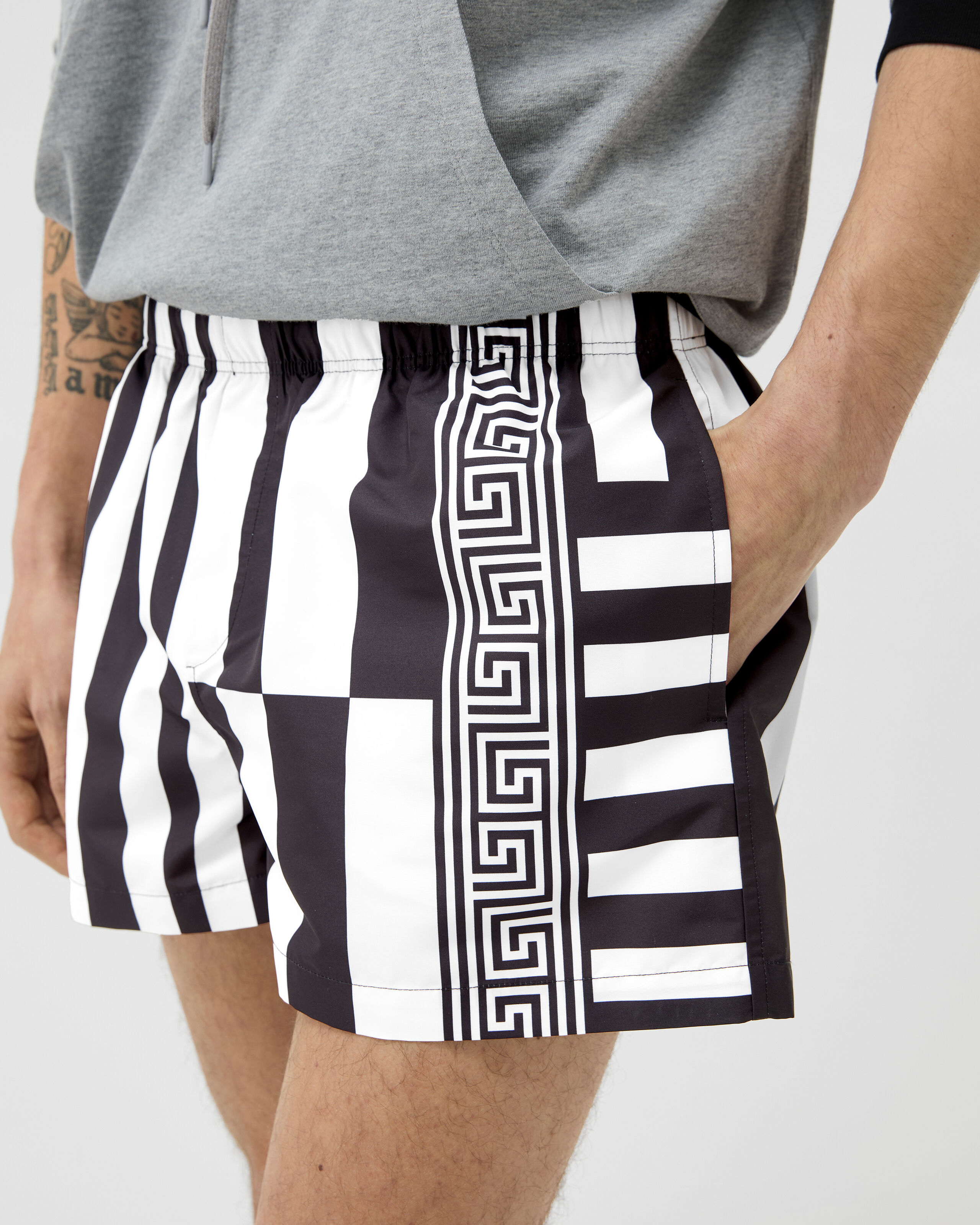 Printed Swim Shorts Black | VERSACE