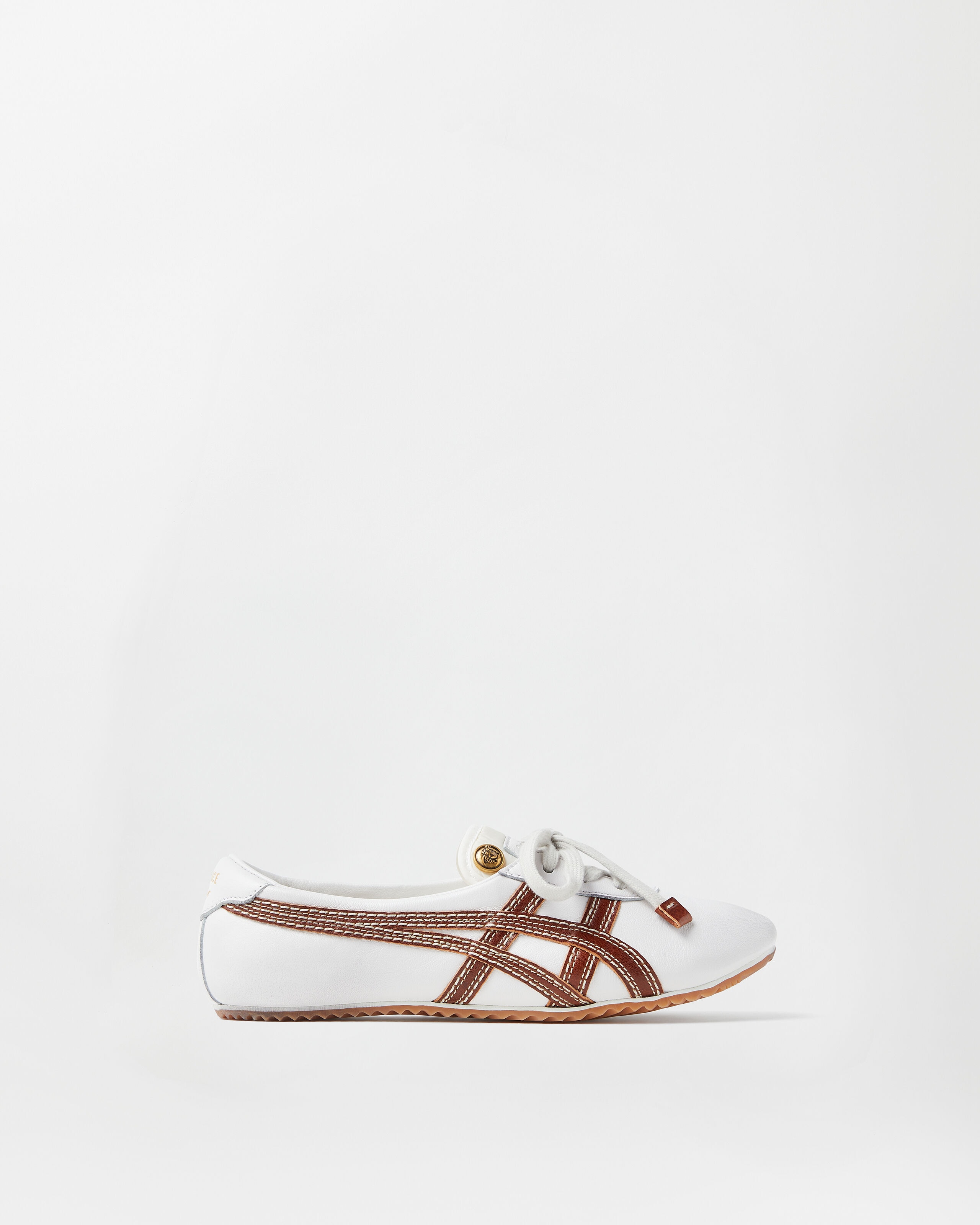 TAI-CHI Sakura Nappa Sneakers Brown,White | VERSACE US