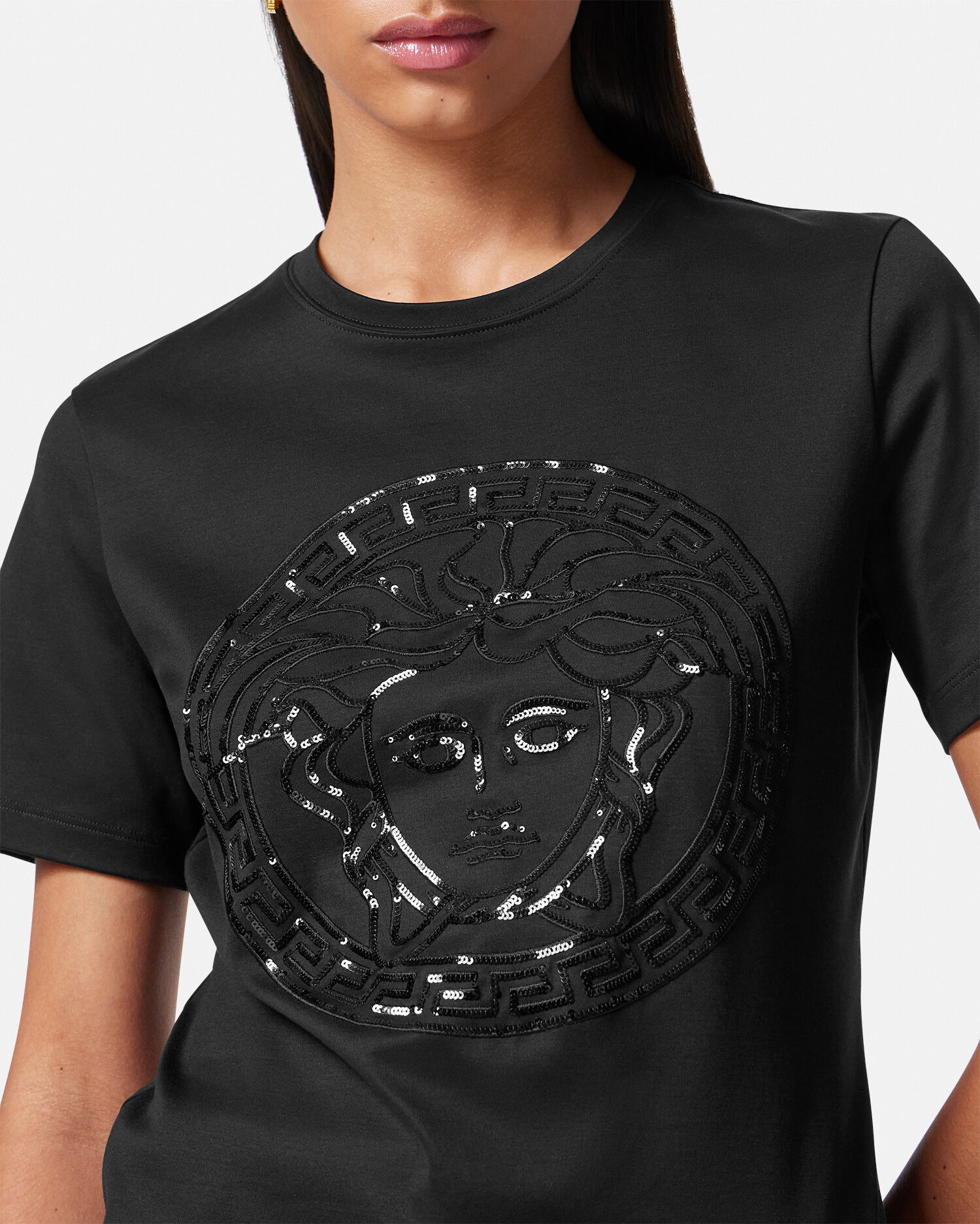 Embellished Medusa T Shirt