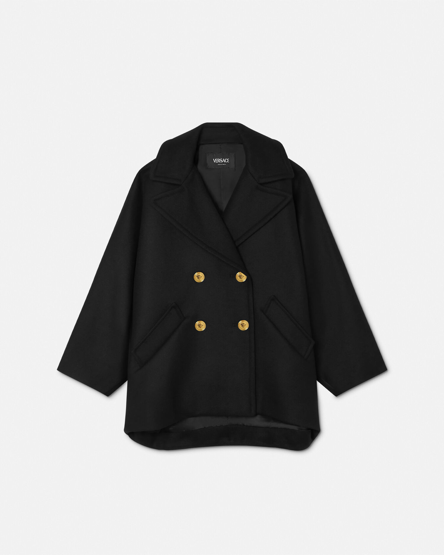Rounded Shoulders Kids Peacoat Black VERSACE CA