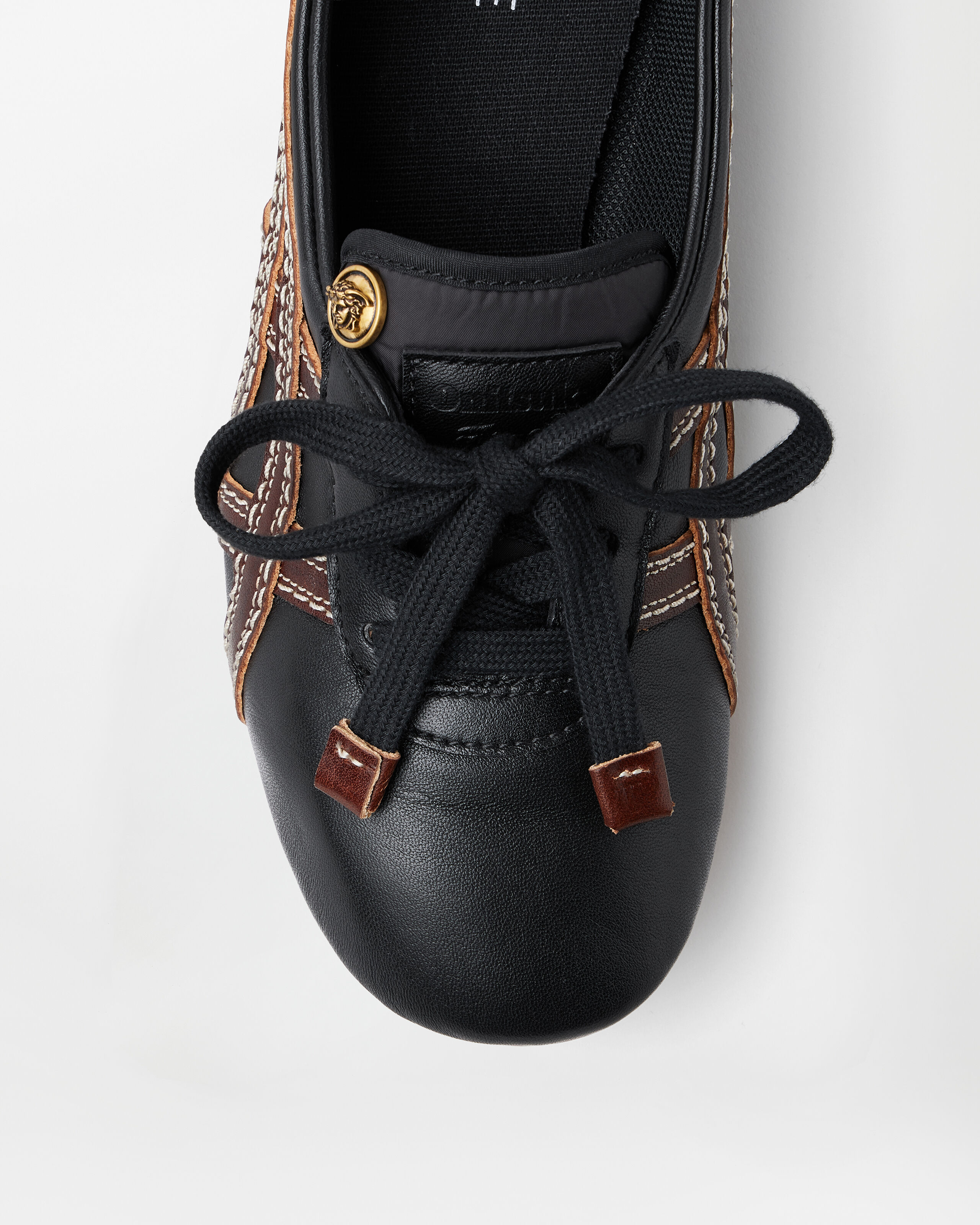 TAI-CHI Sakura Nappa Sneakers Black,Brown | VERSACE US