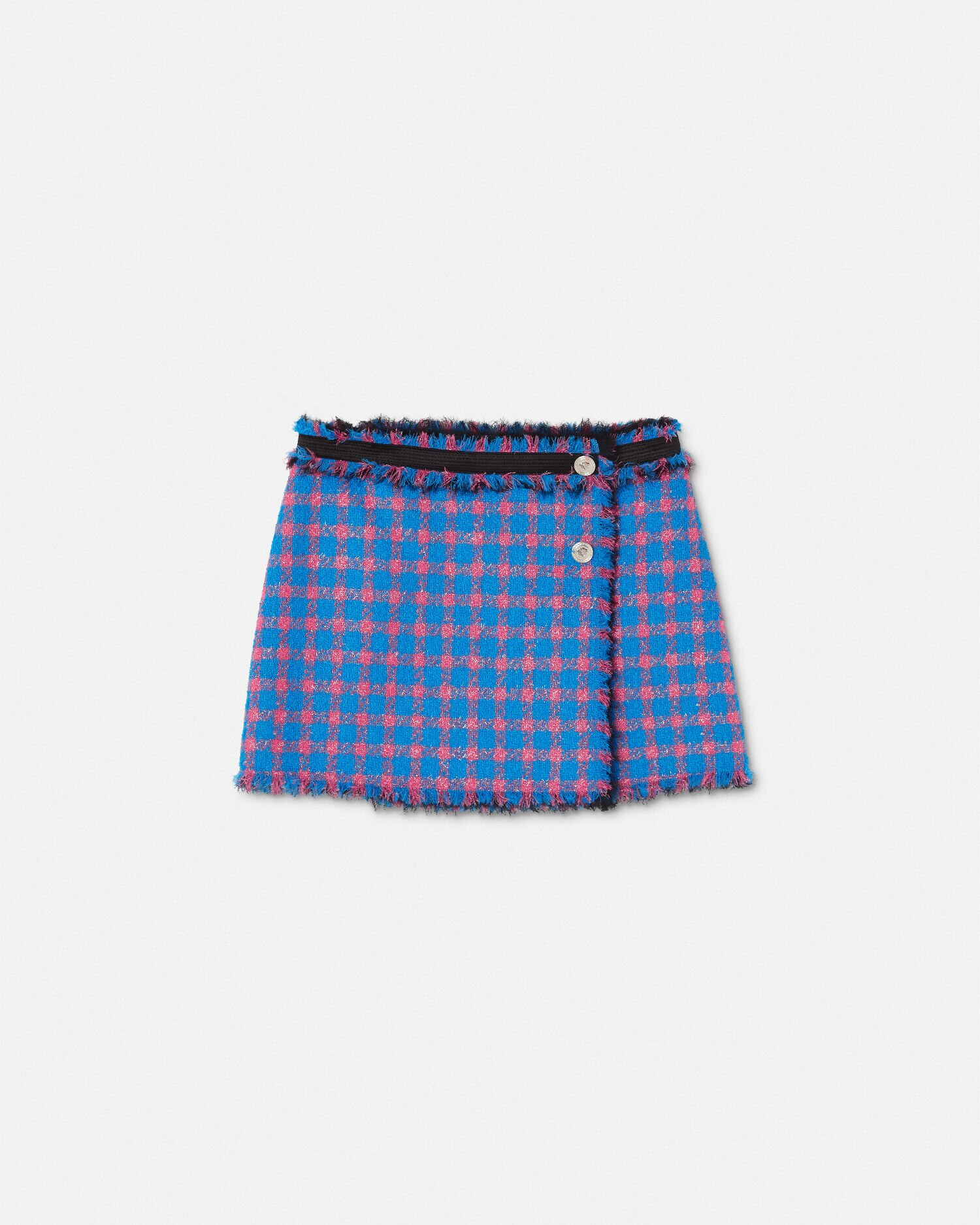 Frayed wrap mini skirt outlet