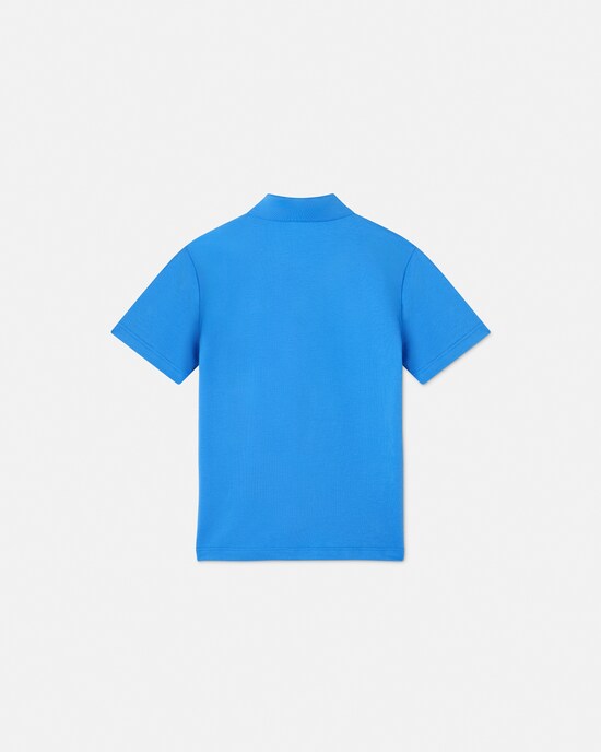 Kids Embroidered Cotton-Piqu&eacute; Polo Light Blue 2