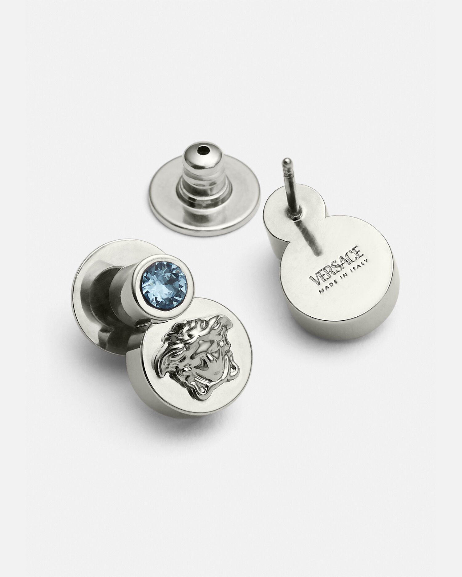 Versace medusa clearance earrings silver
