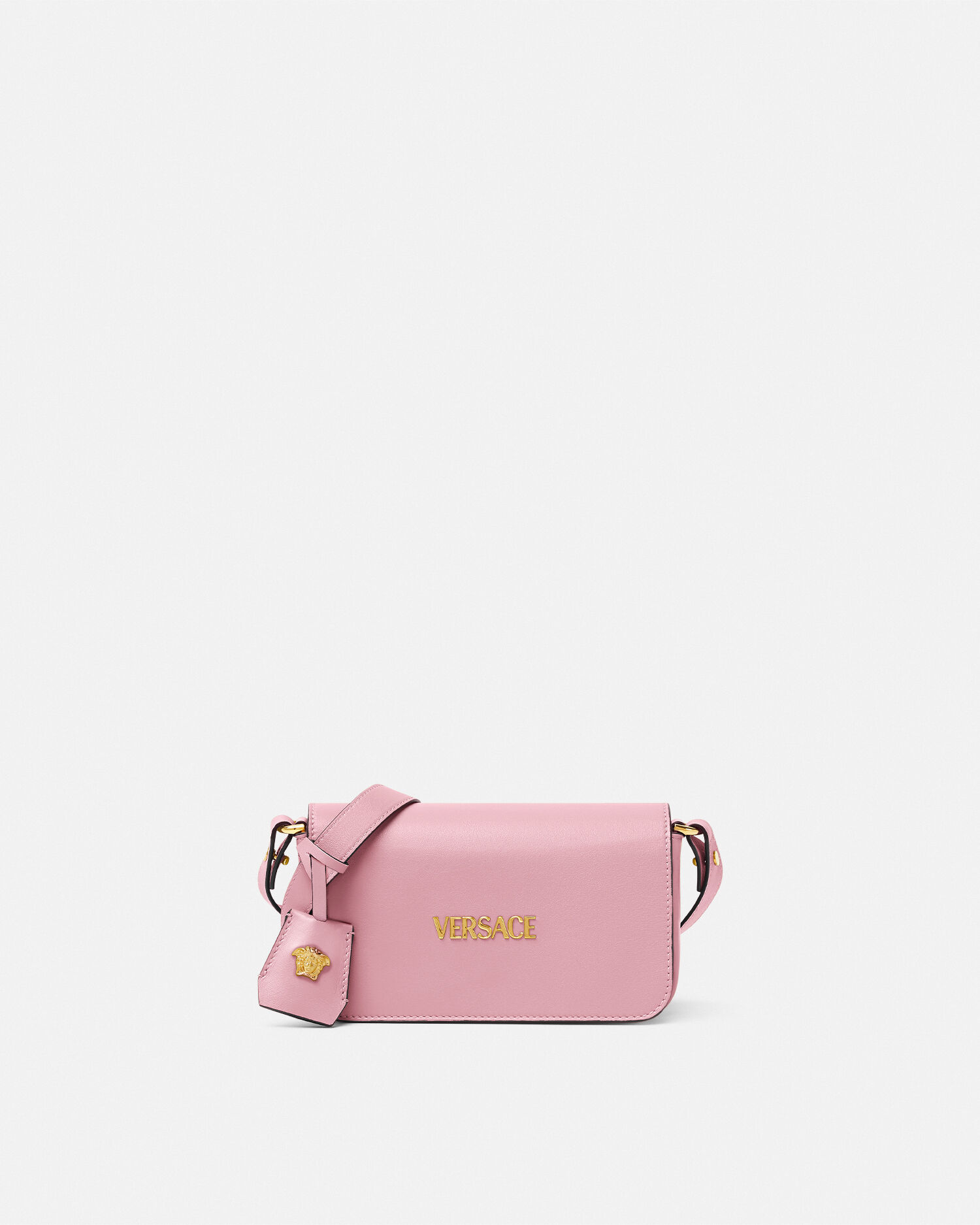 Versace Tag Nappa Mini Bag Pink | VERSACE US