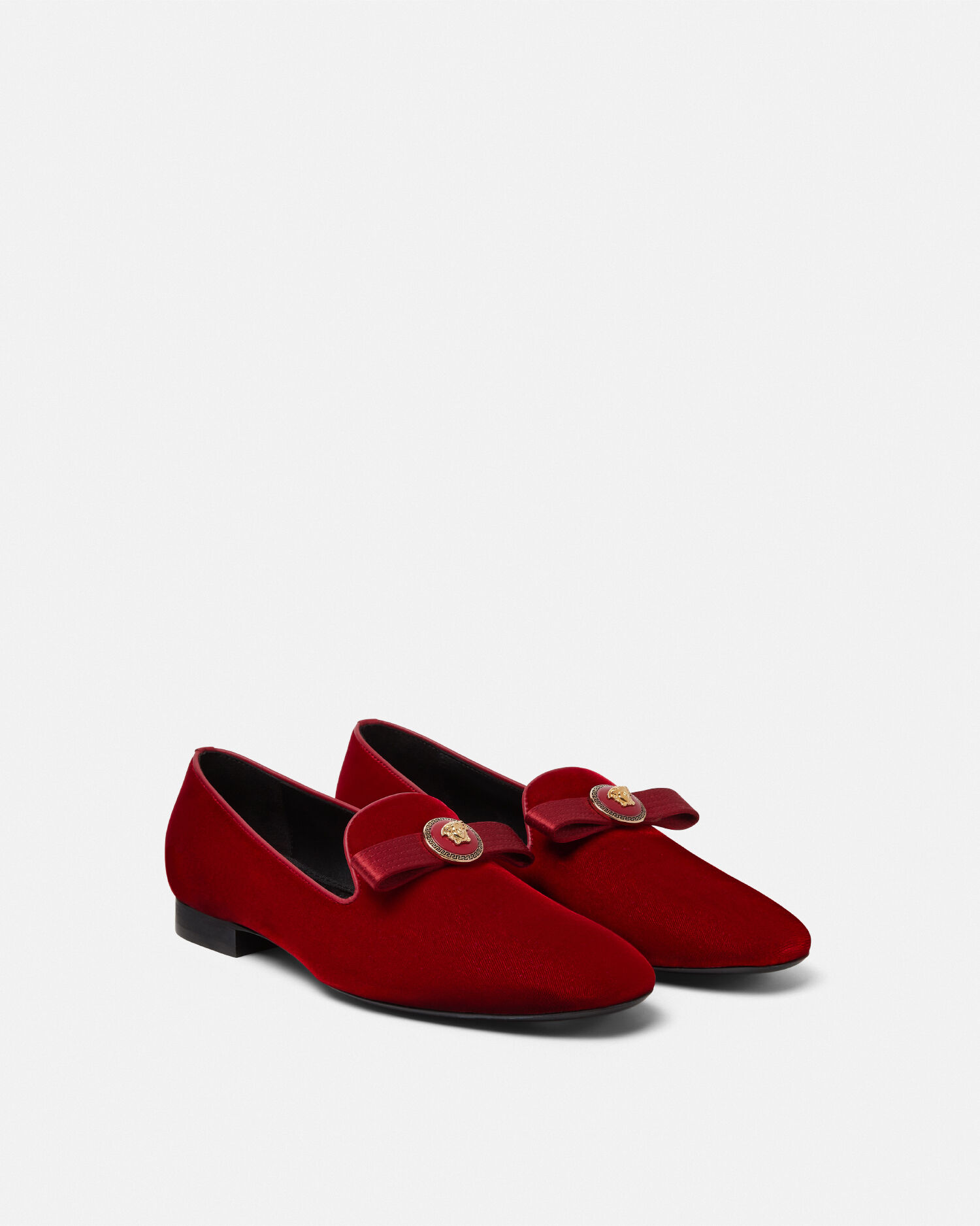Gianni Ribbon Velvet Slippers VERSACE UK