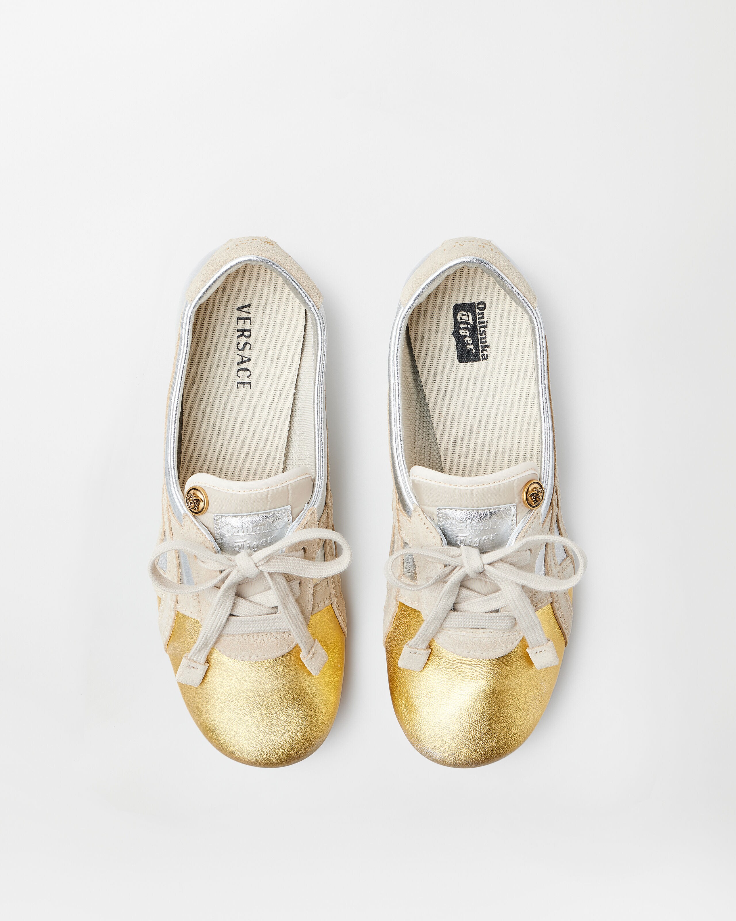 TAI-CHI Sakura Metallic Sneakers Silver,Gold | VERSACE US