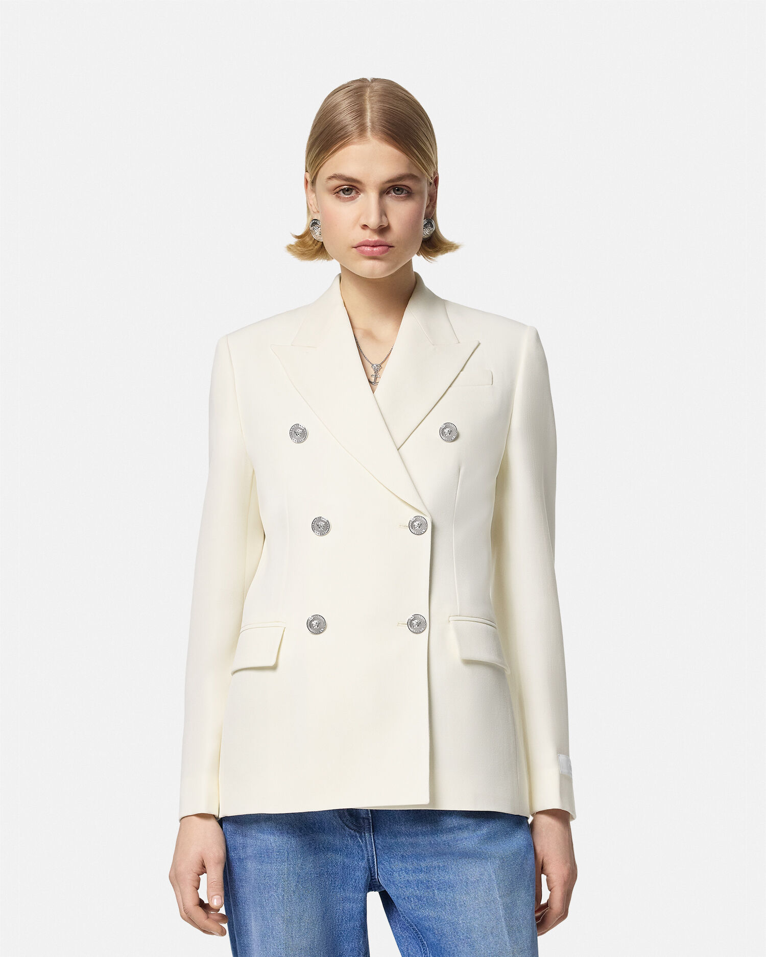 Versace double shop breasted blazer