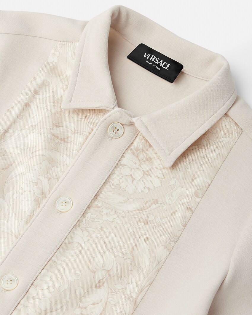 Kids Printed Milano-Stitch Shirt Beige 4