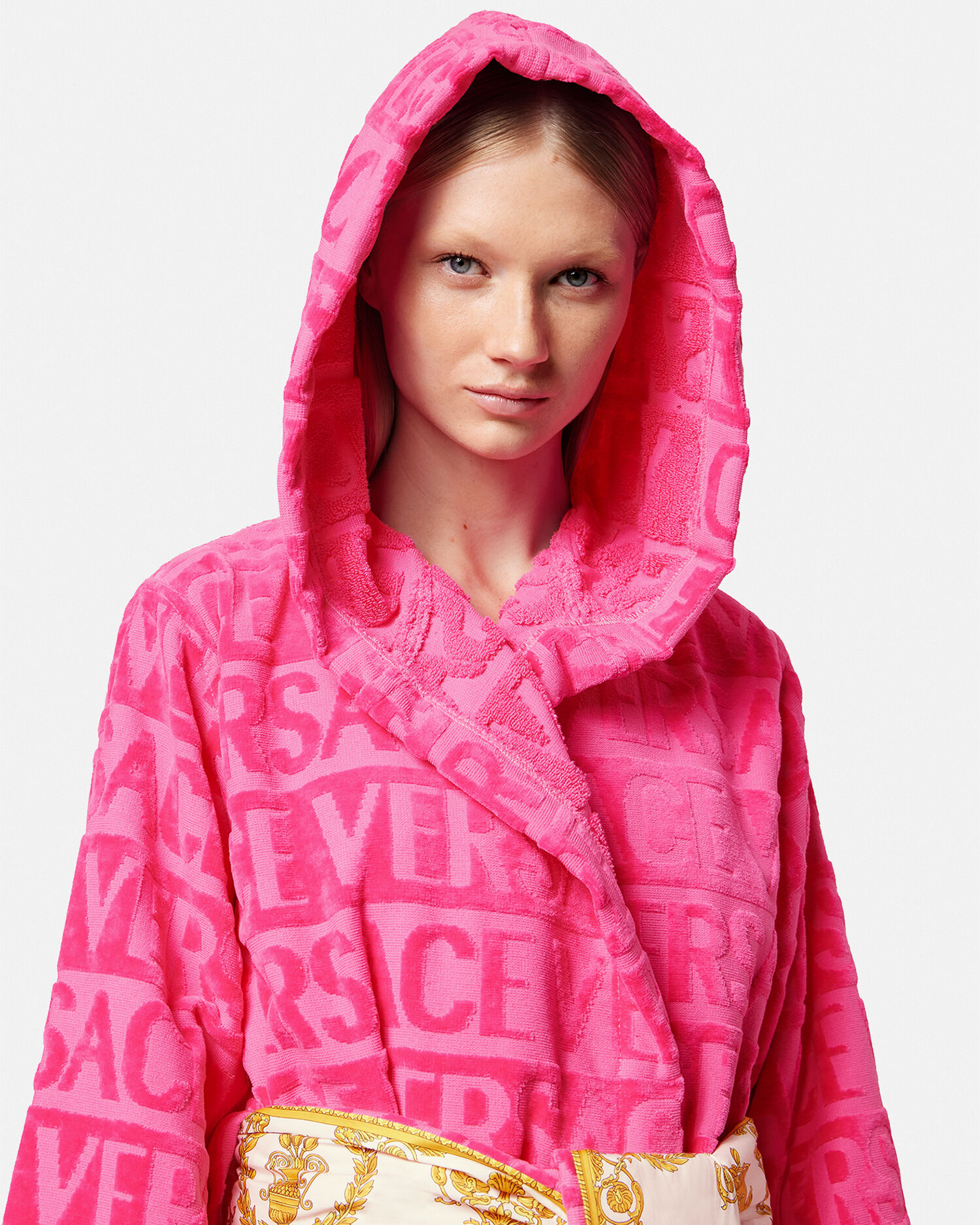 Pink short cheap dressing gown