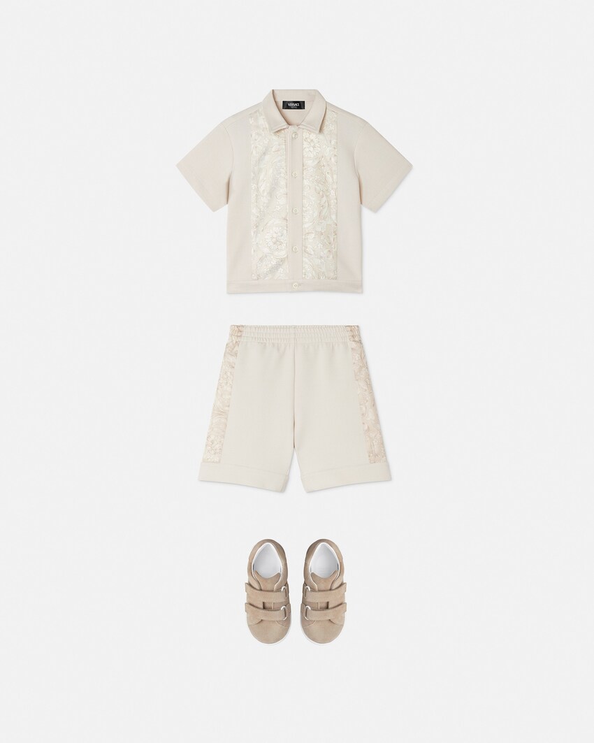 Kids Printed Milano-Stitch Shirt Beige 2