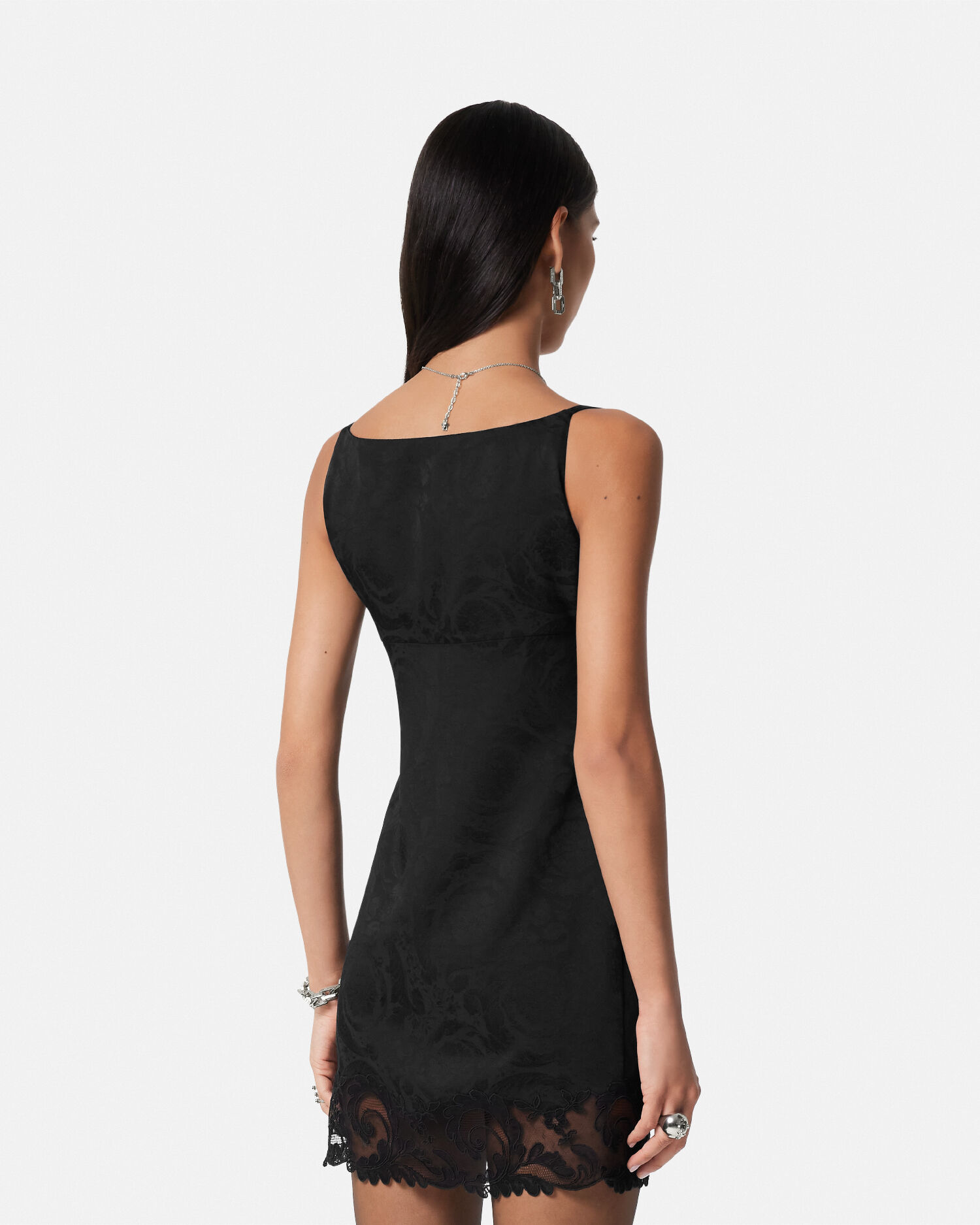 Versace Mini robe col b nitier dentelle Barocco VERSACE