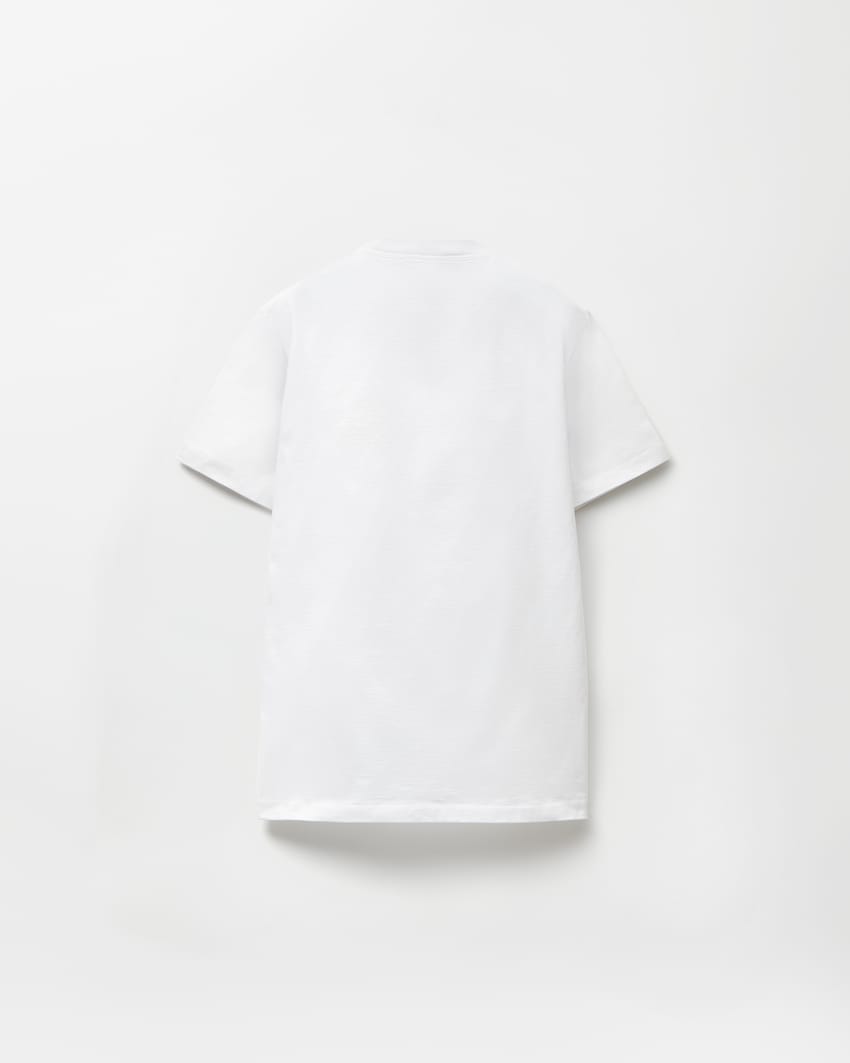Versace Embroidered Cotton-Jersey T-Shirt White 3