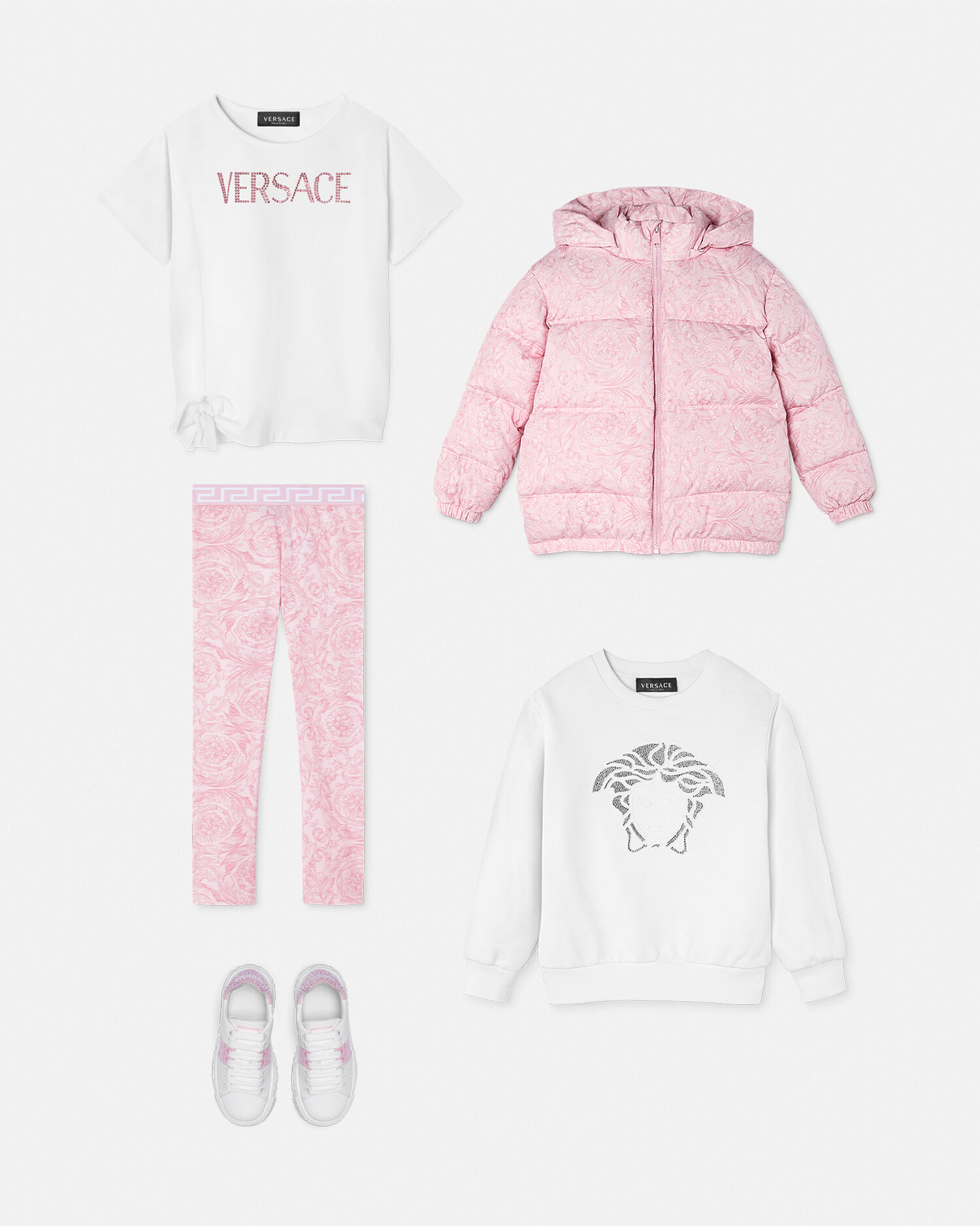 Doudoune Barocco Kids Rose Imprime VERSACE FR